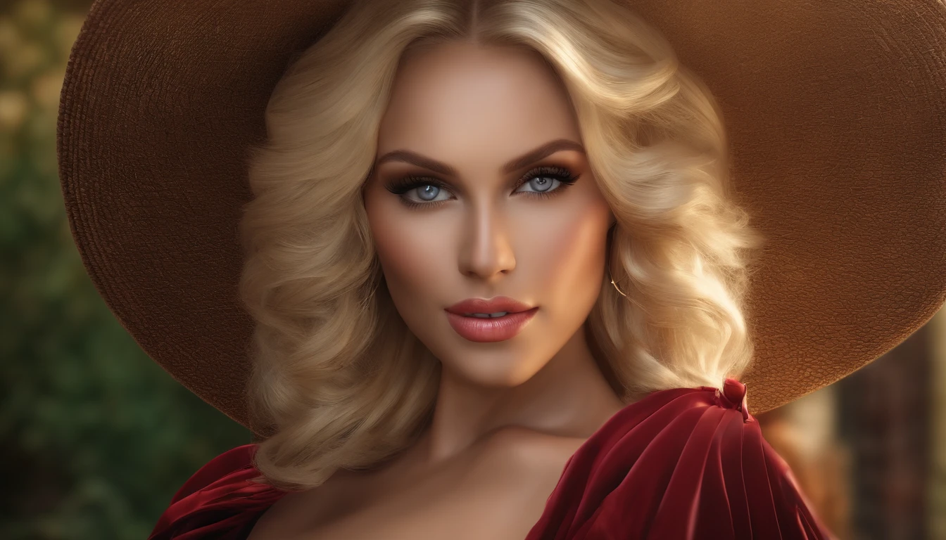 (best quality,4k,8k,highres,masterpiece:1.2),ultra-detailed,(realistic,photorealistic,photo-realistic:1.37),sexy blond woman,long wavy hair,beautiful detailed eyes,big breasts, beautiful detailed lips,seductive gaze,gorgeous face,perfectly shaped body,sophisticated fashion style,high heels,confident posture,posing in a luxurious setting,exquisite jewelry,vivid colors,soft and warm lighting,glamorous and elegant atmosphere,graceful and alluring, artful composition
