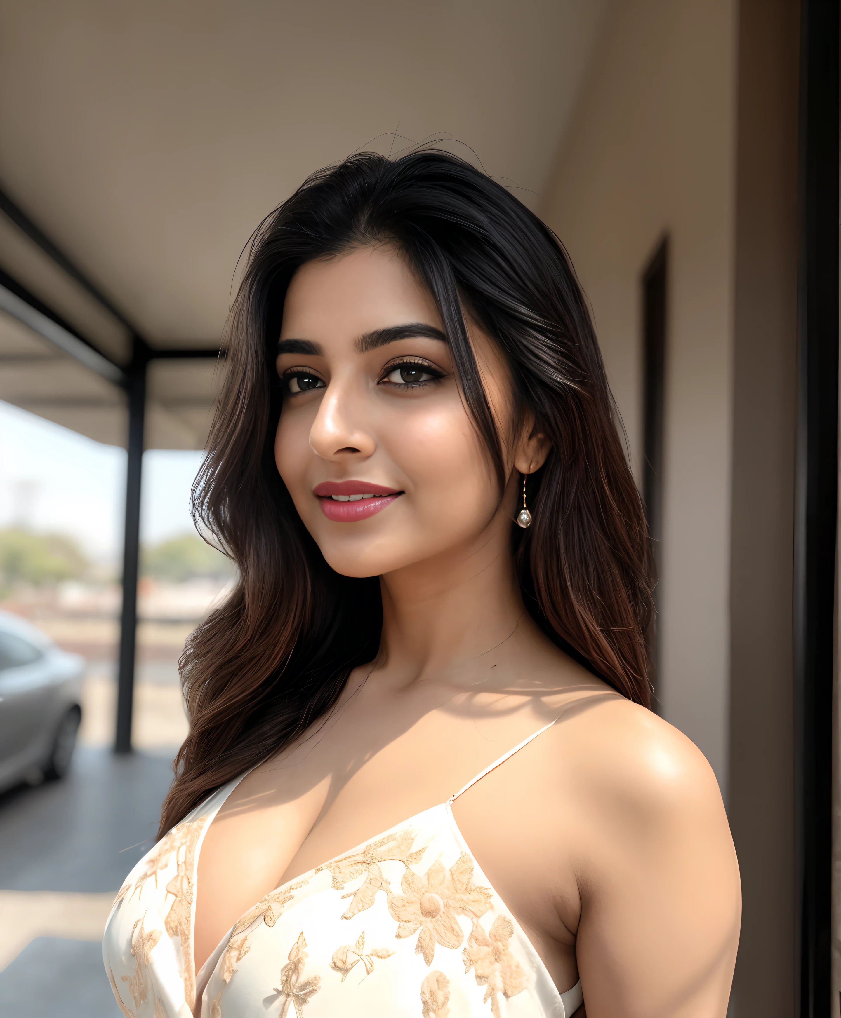 ((RAW, analog style)), face, extremely detailed full body color photo of a 29 y.o girl, beautiful face, beautiful eyes, ((small nose)), big natural lips, ((fabric blouse )), medium breasts, healthy body, beach, ((film grain, skin details, high detailed skin texture, 8k hdr, dslr)), indian female model rubina tandon, close-up picture of rubina tandon, Sexy figure, hot looks, long hair, sparkling day dreams eyes