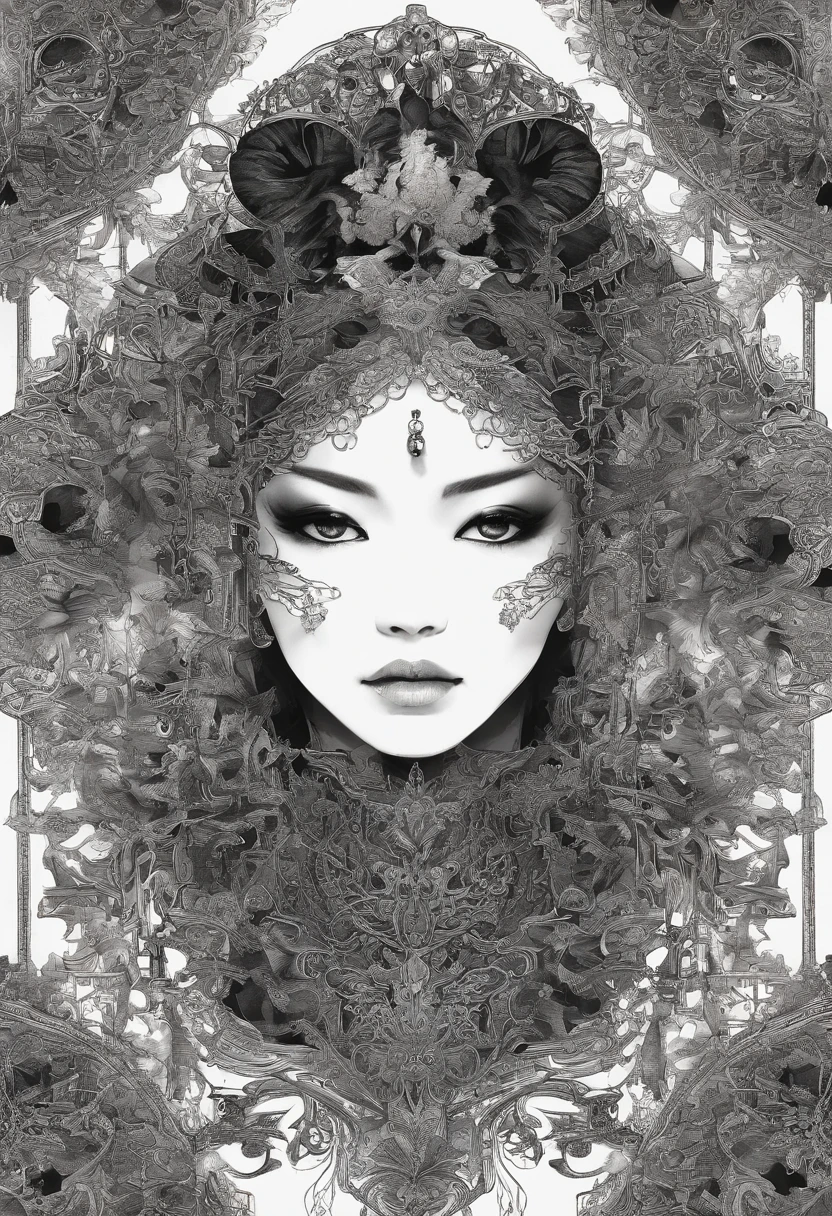A beautiful Korean girl，head portrait，