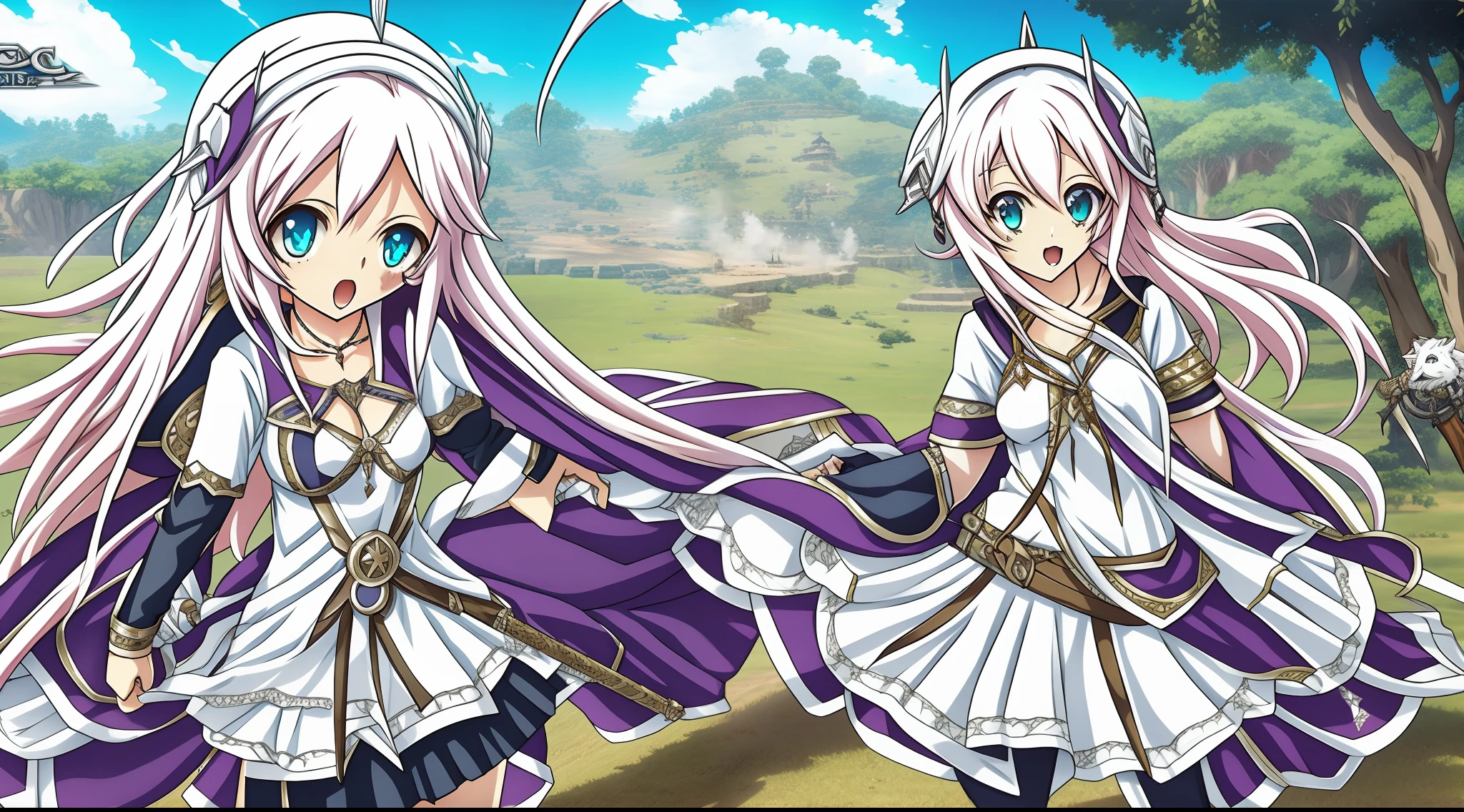 crie um background para um site sobre um mmorpg estilo anime girl