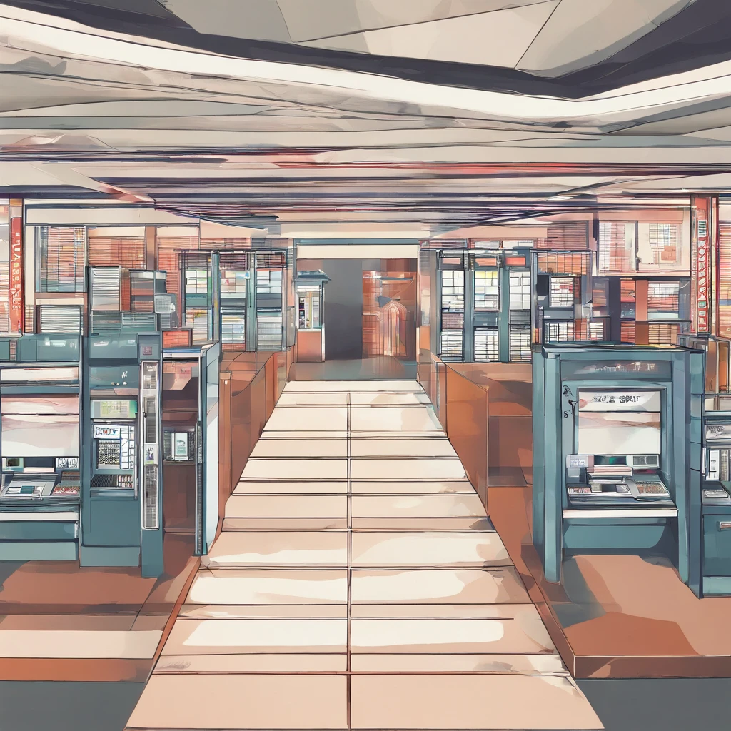 Interior of a building, Peito, banco, Atms, melhor qualidade