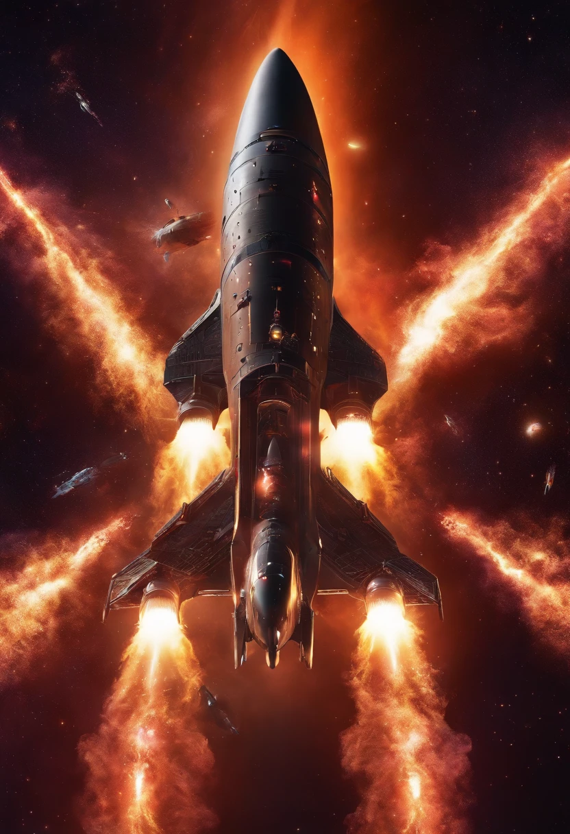 Space Wars,Space plane,Bullets shells flying around, Creepy, nightmarish, Very bright colors, Light particles, with light glowing, Mshiv, wallpaper art, UHD wallpaper