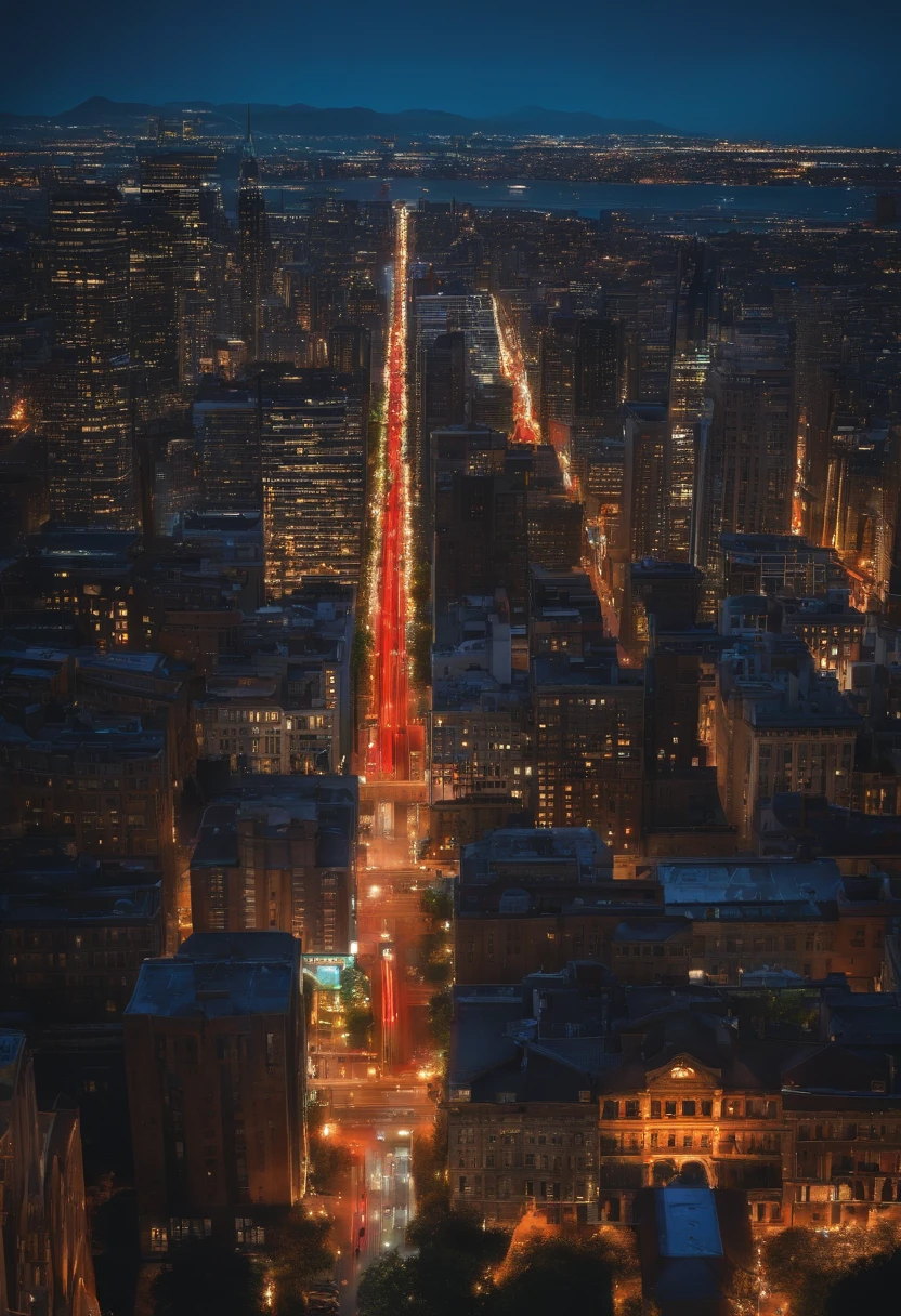 Masterpiece, Best quality, urban skyline