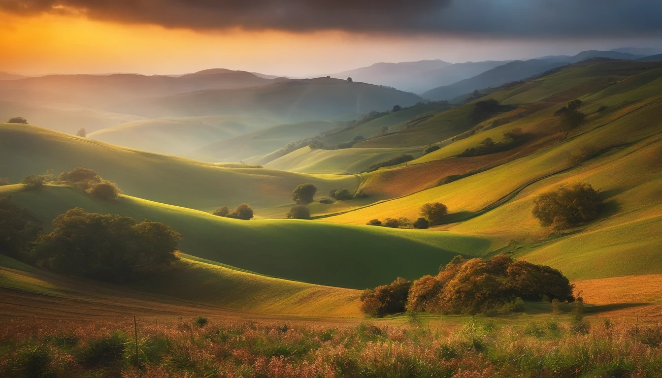 Paisagem com muito trigo semelhante a ouro em 4k