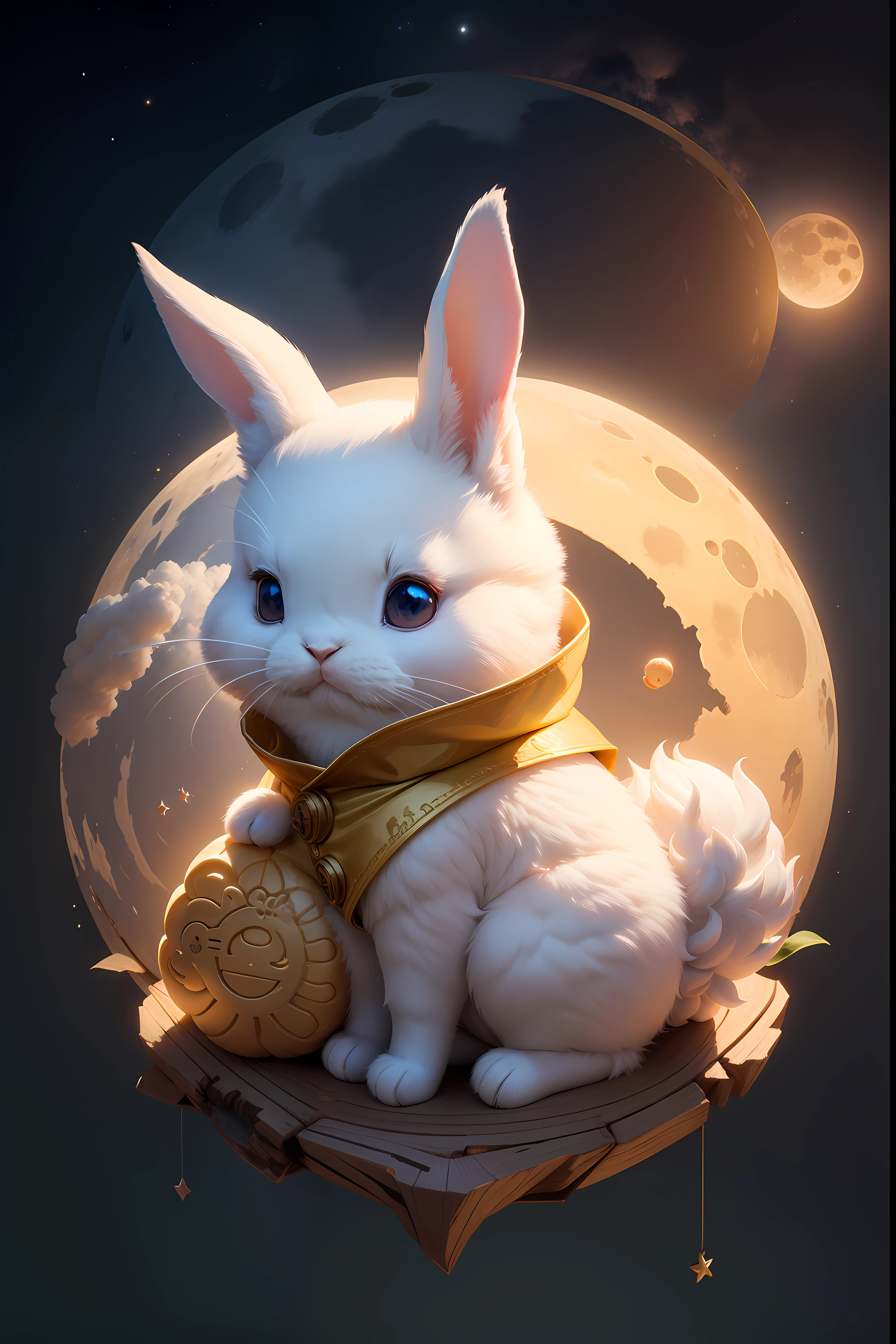 Mid-Autumn Mooncake Rabbit Moon Cloud Mythology Warmth Sci-Fi