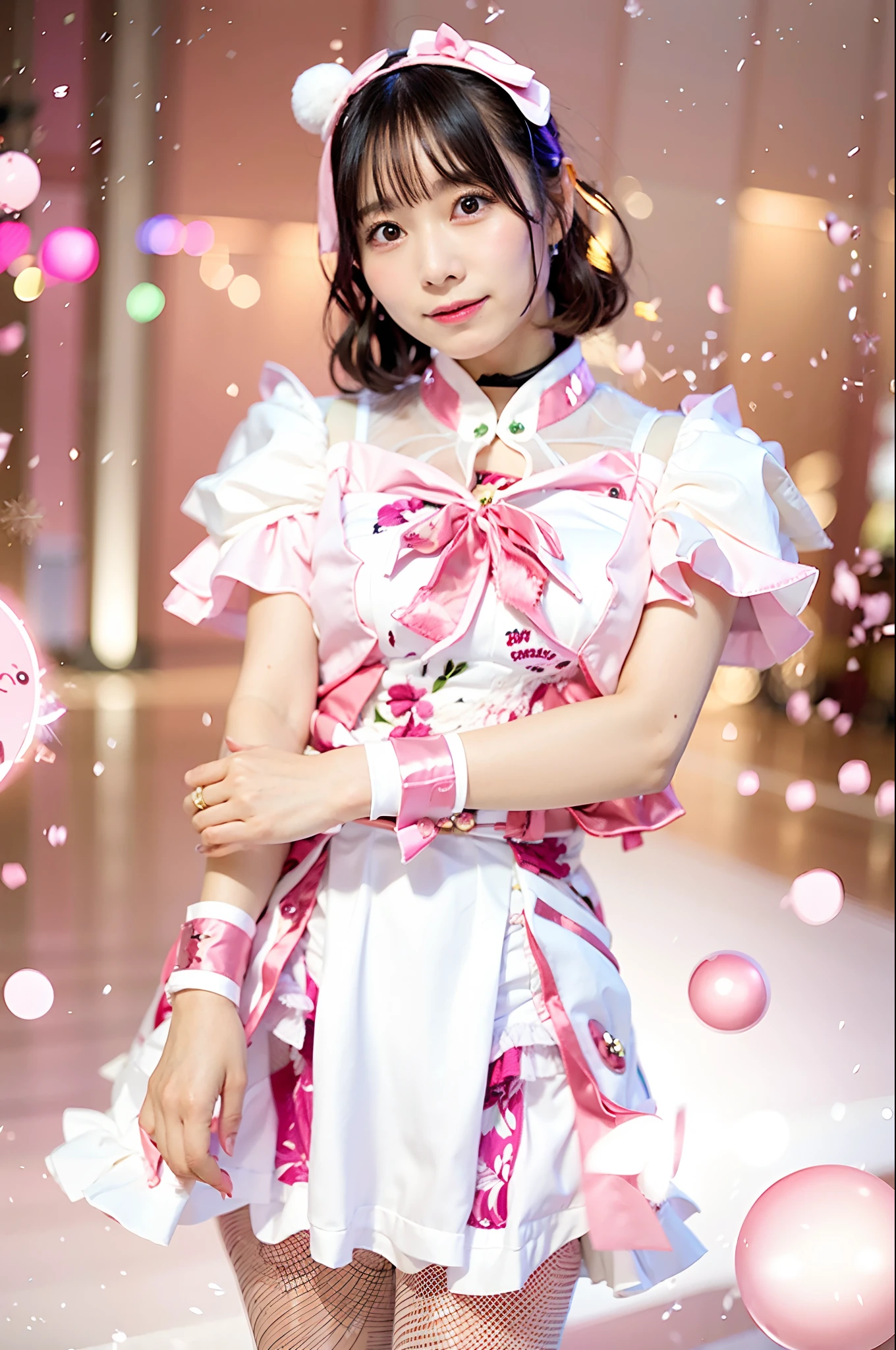 Close up portrait of woman in pink and white satin dress, Rin, Rei Hiroe, narumi kakinouchi, Shiori Teshirogi, photo of breeze kaze, Vivid), Marin Kitagawa, by Shinoda Toko, harumi, tsutomo nihie, sakimichan, omina tachibana、Colossal tits
