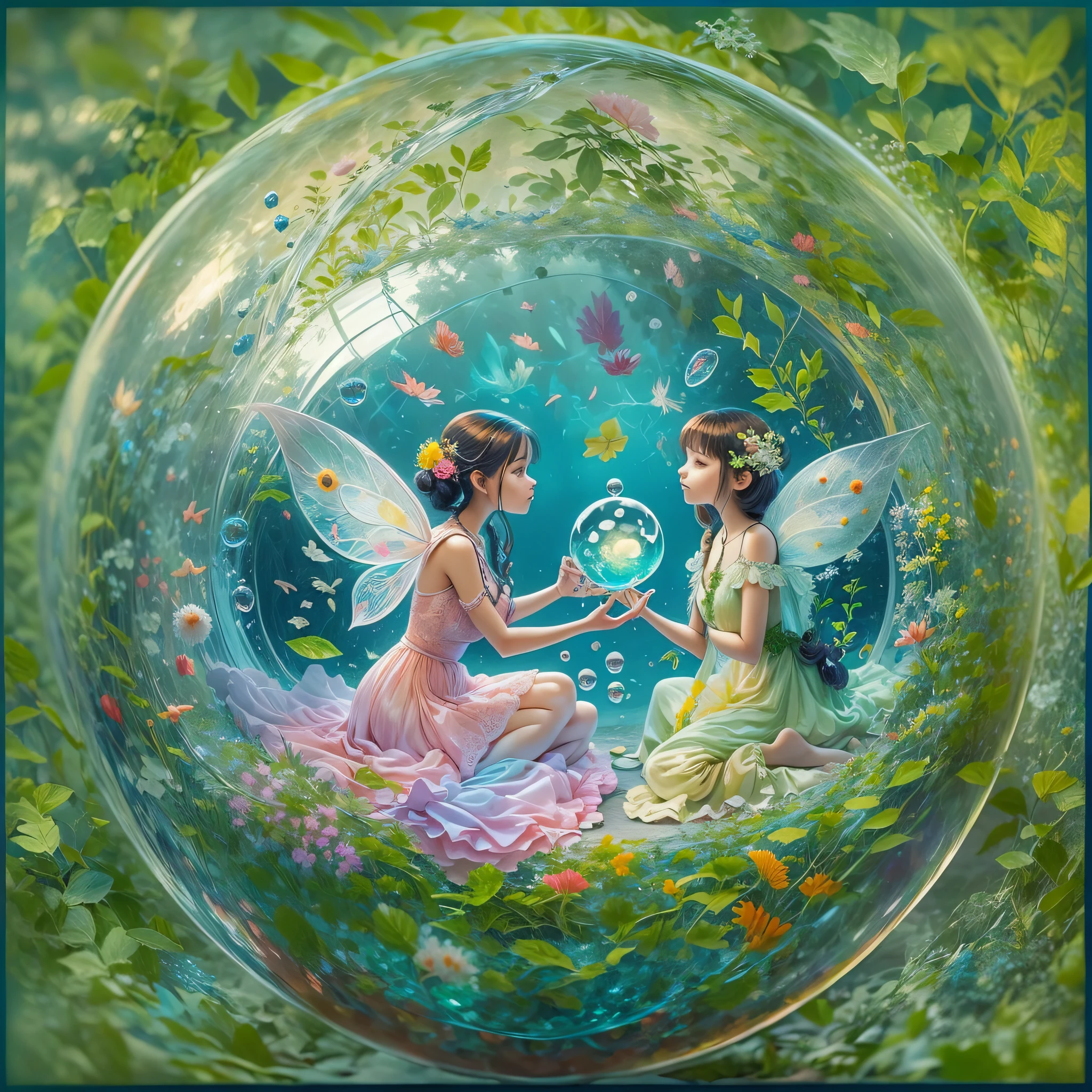 Sea Art's AI-generated painting is a charming image of a Crystal Ball. Nela estao esculpidas duas estatuas de belas fadas. As esculturas de fadas estao configuradas dentro de uma bola de cristal, representando o Yin e o Yang. Nessa obra de arte, Creativity and artificial intelligence come together to create a magical and symbolic visual representation. The two fairies depicted in the painting are delicate and exuberant beings. They have translucent, asas brilhantes, and their dresses are adorned with intricate and bright details;. Uma das fadas personifica o Yin, with its smooth and serene appearance, enquanto a outra personifica o Yang, with his vivid and energetic presence. The fairies are positioned inside a crystal sphere, that radiates an ethereal luminosity. The crystal sphere symbolizes the harmony and unity between the opposing forces of Yin and Yang. Through this representation, The painting reminds us of the importance of balance and complementarity in our lives. The color palette used in the painting is soft and engaging, com tons de azul e rosa, que representam tanto a suavidade quanto a vivacidade. The painting is full of minute details, that give life to the fairies and the crystal sphere, creating a sense of magic and mystery. Essa imagem de duas lindas fadas que se alojam dentro de uma bola de cristal, representando o Yin e o Yang, gerada pela IA do Sea Art, nos convida a refletir sobre a dualidade presente em nossas vidas. It inspires us to seek balance between opposing forces and to find harmony within ourselves. It's an image that inspires us to embrace every facet of our personality, find harmony between opposites and celebrate the beauty of the dualities that make us unique human beings. It's a reminder that, assim como as fadas do Yin e Yang, We all possess a unique light within us and that, ao honrarmos essa dualidade, podemos nos tornar seres mais completos e realizados.