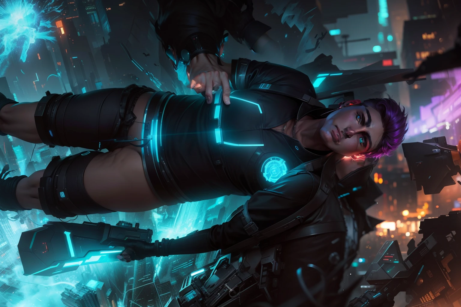 Change background cyberpunk handsome boy male realistic face 8k full hd