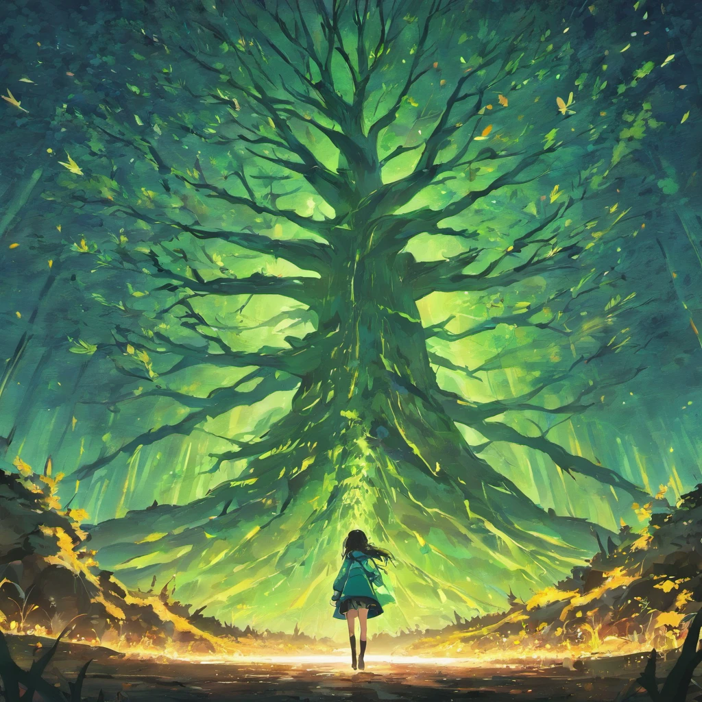 Big tree，Vast land，Weird literature，Brilliant colors