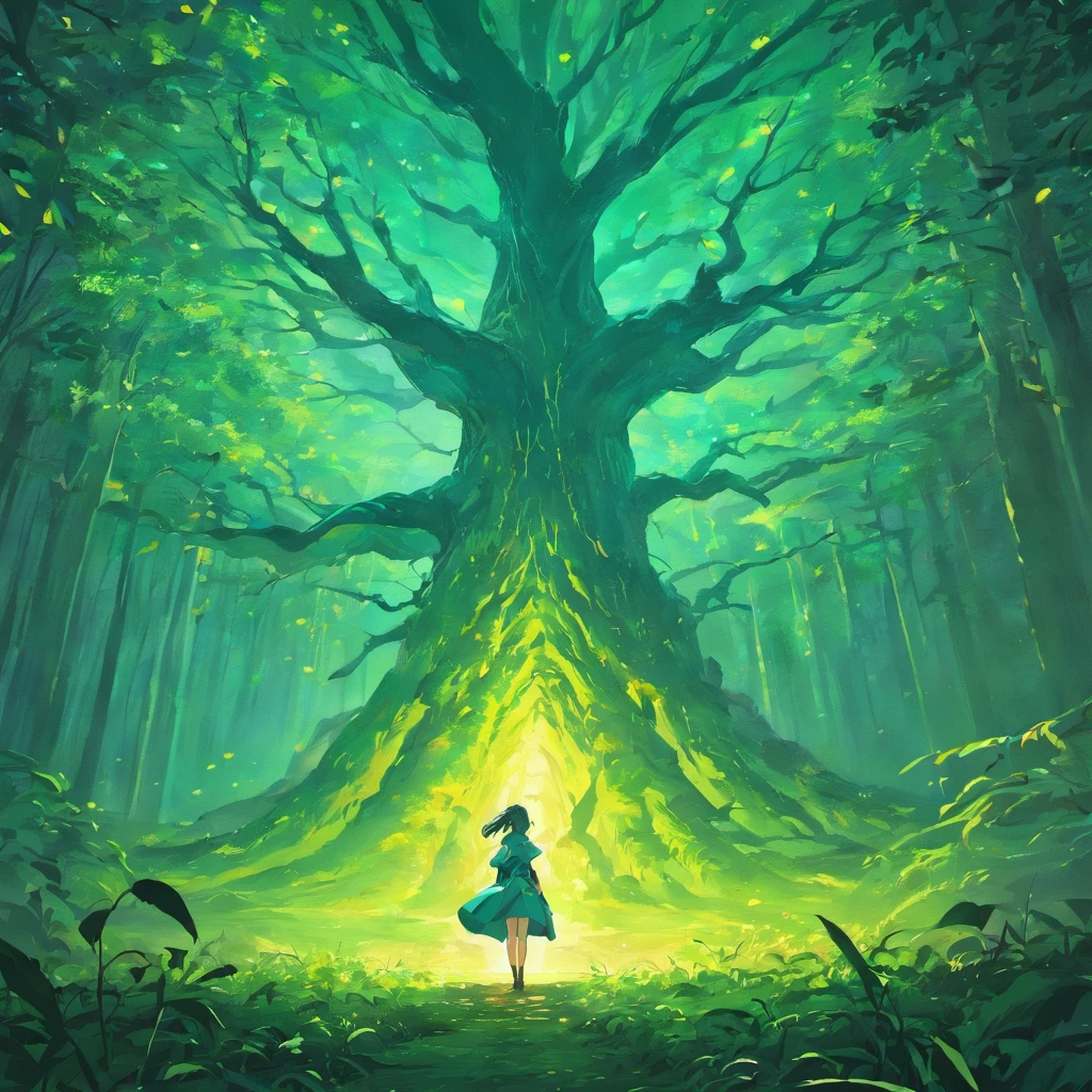 Big tree，Vast land，Weird literature，Brilliant colors