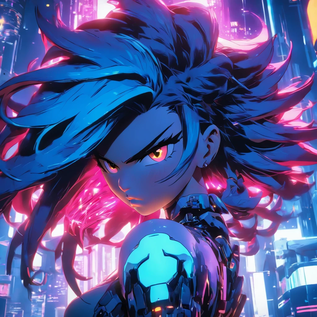 ((Best quality)), ((masterpiece)), (highly detailed:1.3), 3D,rfktr_technotrex, beautiful cyberpunk woman with voluminous hair,(wearing head-mounted display that is chunky and hi-tech:1.2),hacking a computer terminal, computer servers, LCD screens, fiber optic cables, corporate logos (High Dynamic Range),Ray Tracing, NVIDIA RTX, Super-Resolution,Unreal 5,Subsurface scattering Texturing, Post-processing, Anisotropic Filtering,Depth-of-field,Maximum clarity and sharpness,Multi-layered textures, Albedo and Specular maps, Surface shading, Accurate simulation of light-material interaction, Perfect proportions, Octane Render,Two-tone lighting, Low ISO, White balance, Rule of Thirds, Wide aperature,8K RAW, Efficient Sub-Pixel,sub-pixel convolution, luminescent particles, light scattering, Tyndall effect