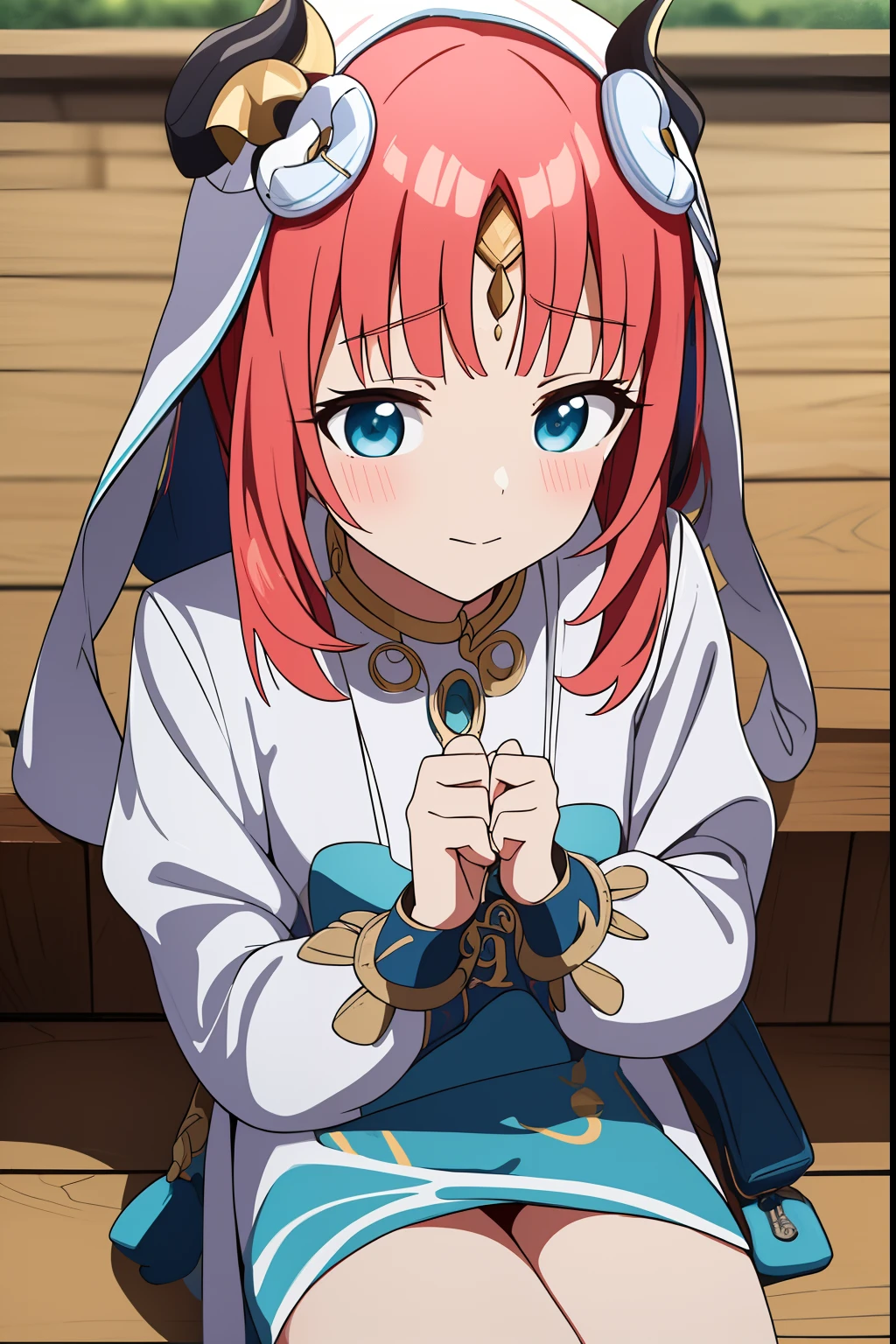 nilou \(genshin impact\), , herida,protegiendose,siendo atacada, tirada en el piso ,gritando por ayuda, 1girl, capa, culo, cuernos, rubor, flequillo, guanteletes de novia, jewely, mangas separadas, muslos, ombligo, labios entreabiertos, ropa reveladora, solo, senos (obra maestra, mejor calidad, ultradetallada), (hermoso rostro detallado, hermosos ojos detallados), estilo mksks, hermoso fondo (hermosa isla, holographic interface, destello de lente, chromatic abberation: 1.2),