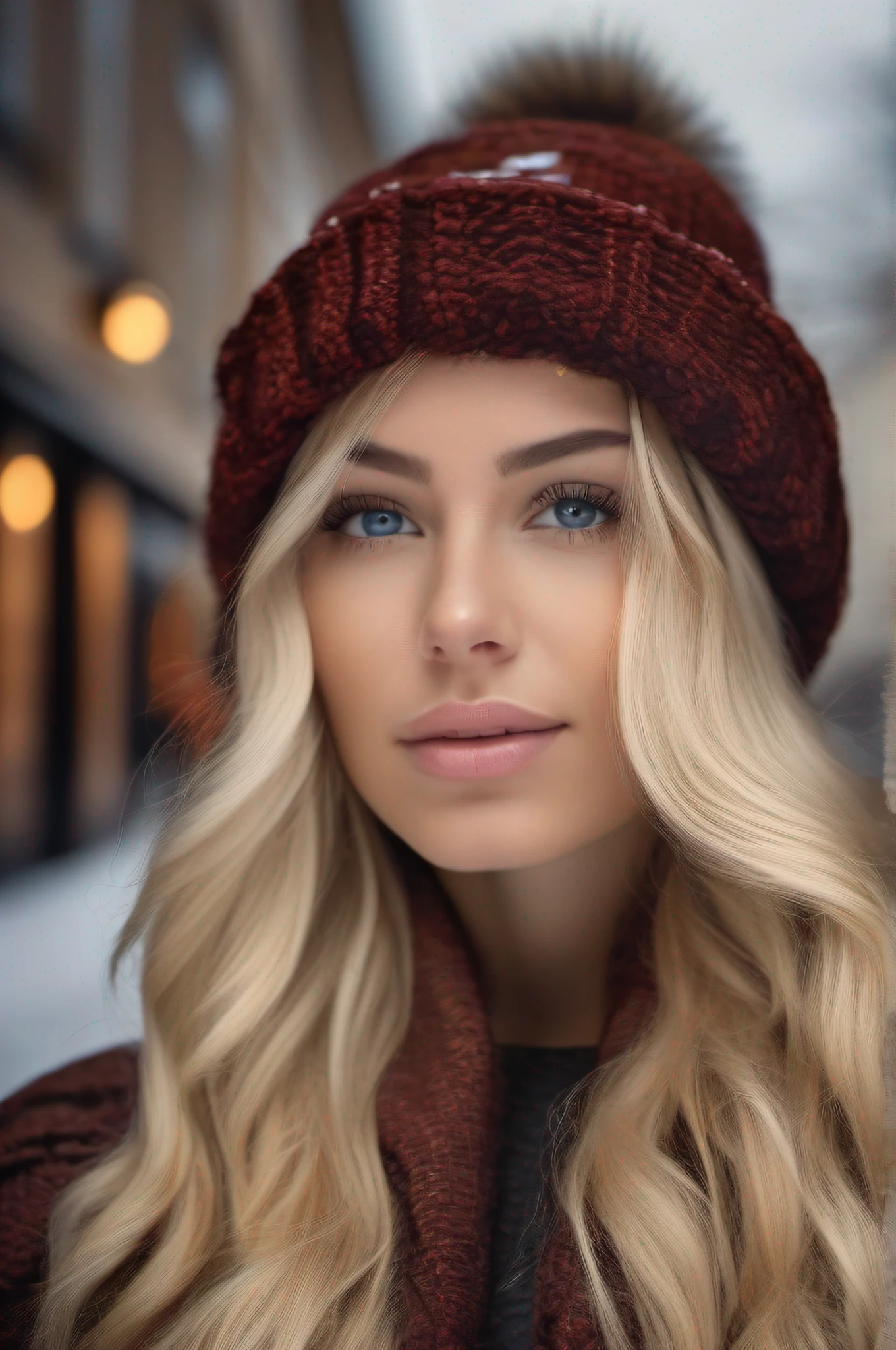 professional portrait photograph of a gorgeous Norwegian girl in winter clothing with long wavy blonde hair, gorgeous symmetrical face, wearing elegant warm winter fashion clothing,
stunning modern urban environment, ultra realistic, highly detailed, intricate, sharp focus, depth of field, medium shot, hdr, 8k, perfect eyes