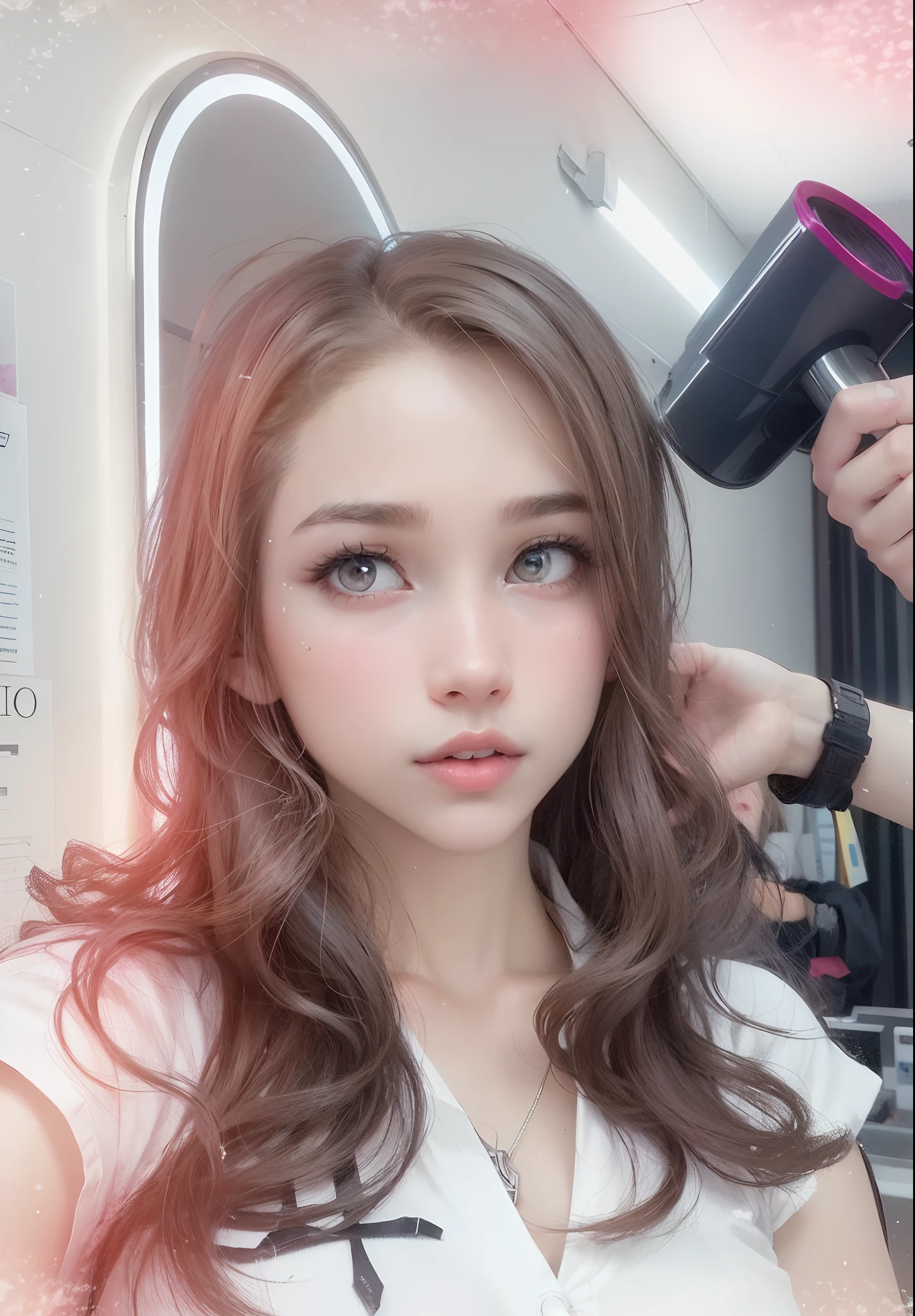beautiful and gorgeous young girl fallen angel, messy hair,