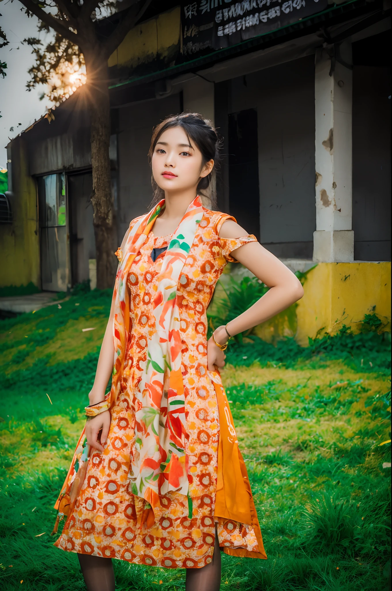 ulzzang-6500-v1.1, (raw photo:1.2), (photorealistic:1.4), beautiful detailed girl, very detailed eyes and face, beautiful detailed eyes, ridiculous, incredibly ridiculous, huge file size, super detailed, high resolution, very detailed, best quality, masterpiece, kemomimi, ((Japanese girls' high school uniform)), illustration, very detailed, CG, unified, 8k wallpaper, amazing, Fine details, masterpiece, best quality, very detailed CG uniform 8k wallpaper, light on face, cinematic lighting, 1girl, 16 years old, (()), ((dynamic pose))), (camel toe), (half), (pantyhose), (knee-bending leg sitting))