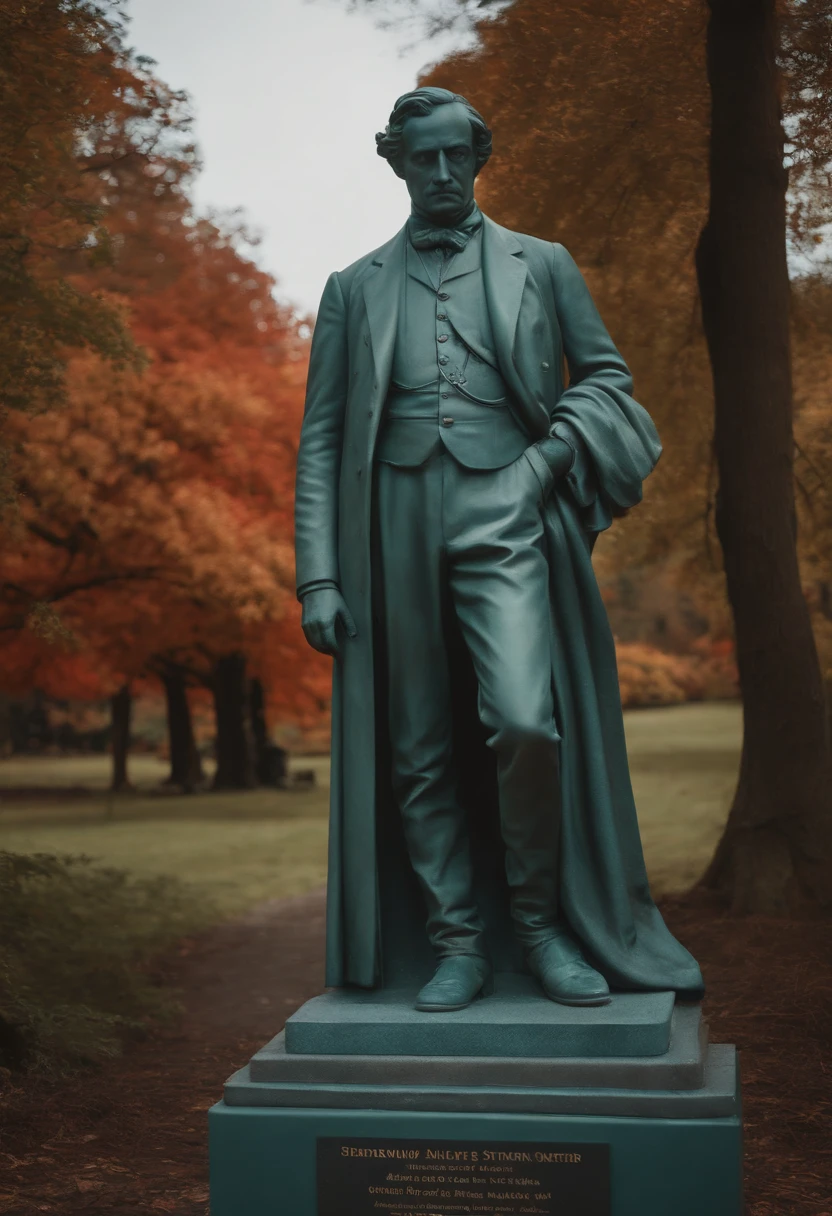 crie uma statua com cabeca de albert waisten pensando sentado, super realista em 8k.