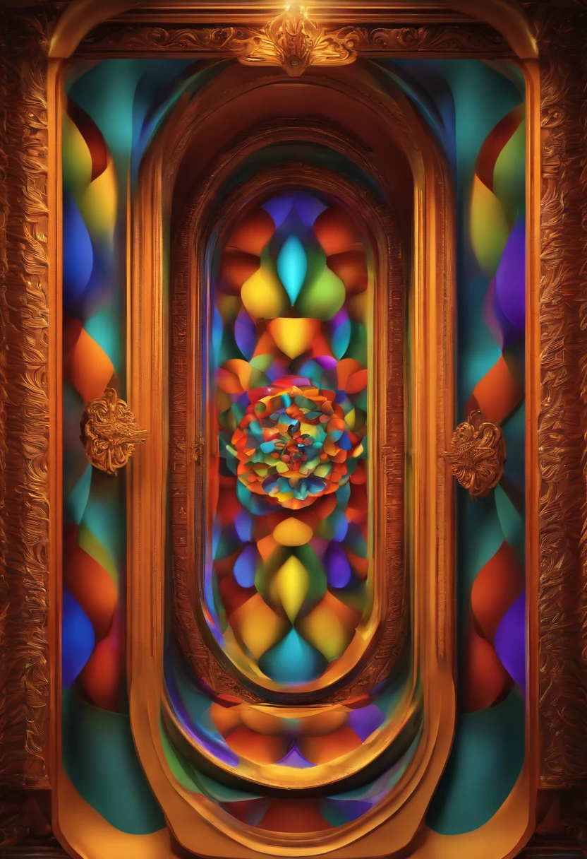 Make me a logo about fact frame journeys colorful 3d masterpiece