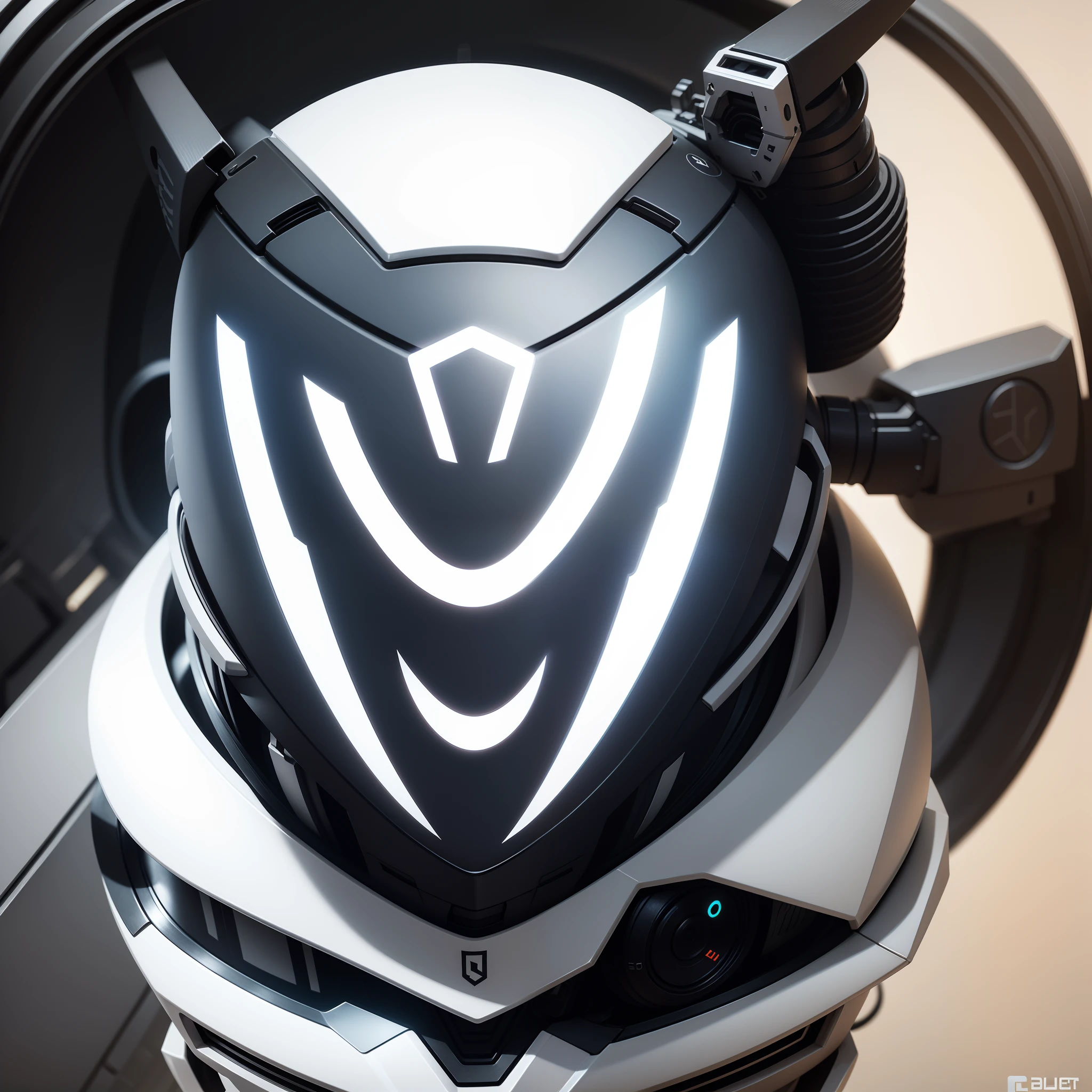 Generate a futuristic logo for helmet