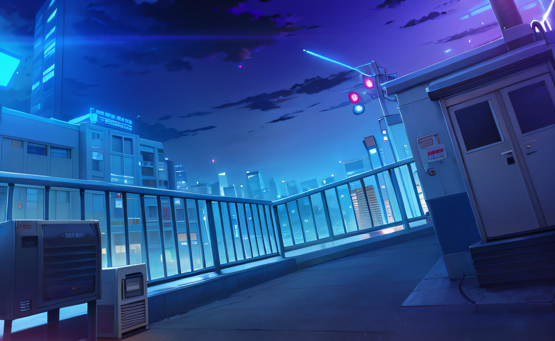 Anime scenes with TV and city streets of buildings, Anime background art, highschool background, anime backgrounds, anime movie backgrounds, background artwork, colorful anime movie background, anime style cityscape, Cool background, ufotable art style, random background scene, neo tokyo background, arte de fundo, calm evening. Digital illustration, Anime landscapes, Anime art wallpaper 8 K
