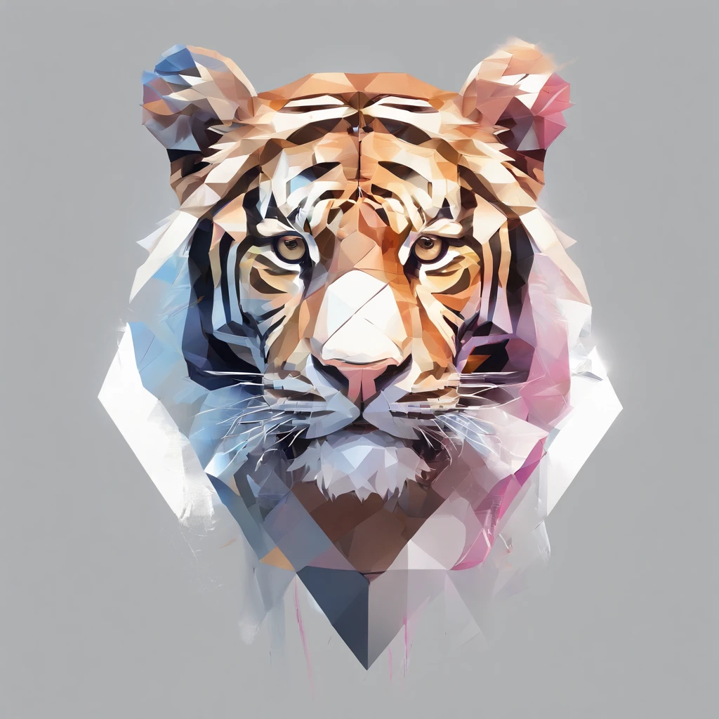 Perfect alignment, Cute little tiger wearing a jacket,crystal vases,Rose flower, Wearing sunglasses, cheerfulness, Standing position, Abstract beauty, Centered, Looking at the camera, Facing the camera, nearing perfection, Dynamic, Highly detailed, smooth, Sharp focus, 8K, high definition resolution, illustration, Art by Carne Griffiths and Wadim Kashin, White background