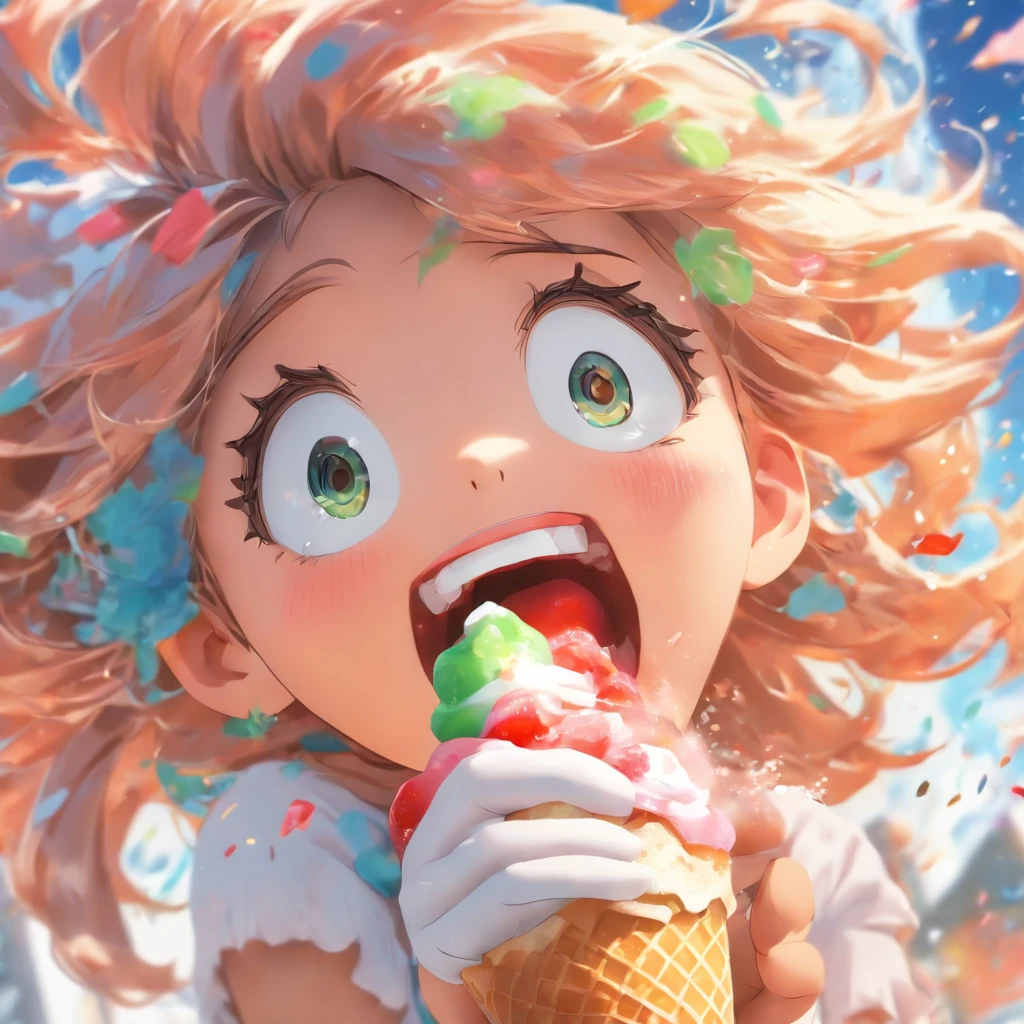 line stamp, sticker, icon, flat , water color, anime girl eating icecream, happy, --niji 5 --style cute,BREAK (extremely detailed CG unity 8k portrait),(highly detailed fingers),(Masterpiece: 1.3),(ultra detailed face),(Exquisite Detail: 1.2),highly detail Eye,(Highest Quality:1.4), (Super-Resolution: 1.2),(super fine illustration), Eyelashes, Best Quality,super detailed skin,
