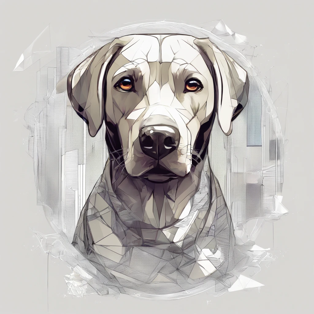 (cachorro labrador ),(melhor pose),(best angle), (better expression), Eduardo Kobra acolchoamento ,multidimensional geometric wall PORTRAIT, arte, Chibi,Yang08k, lindo, Colouring,