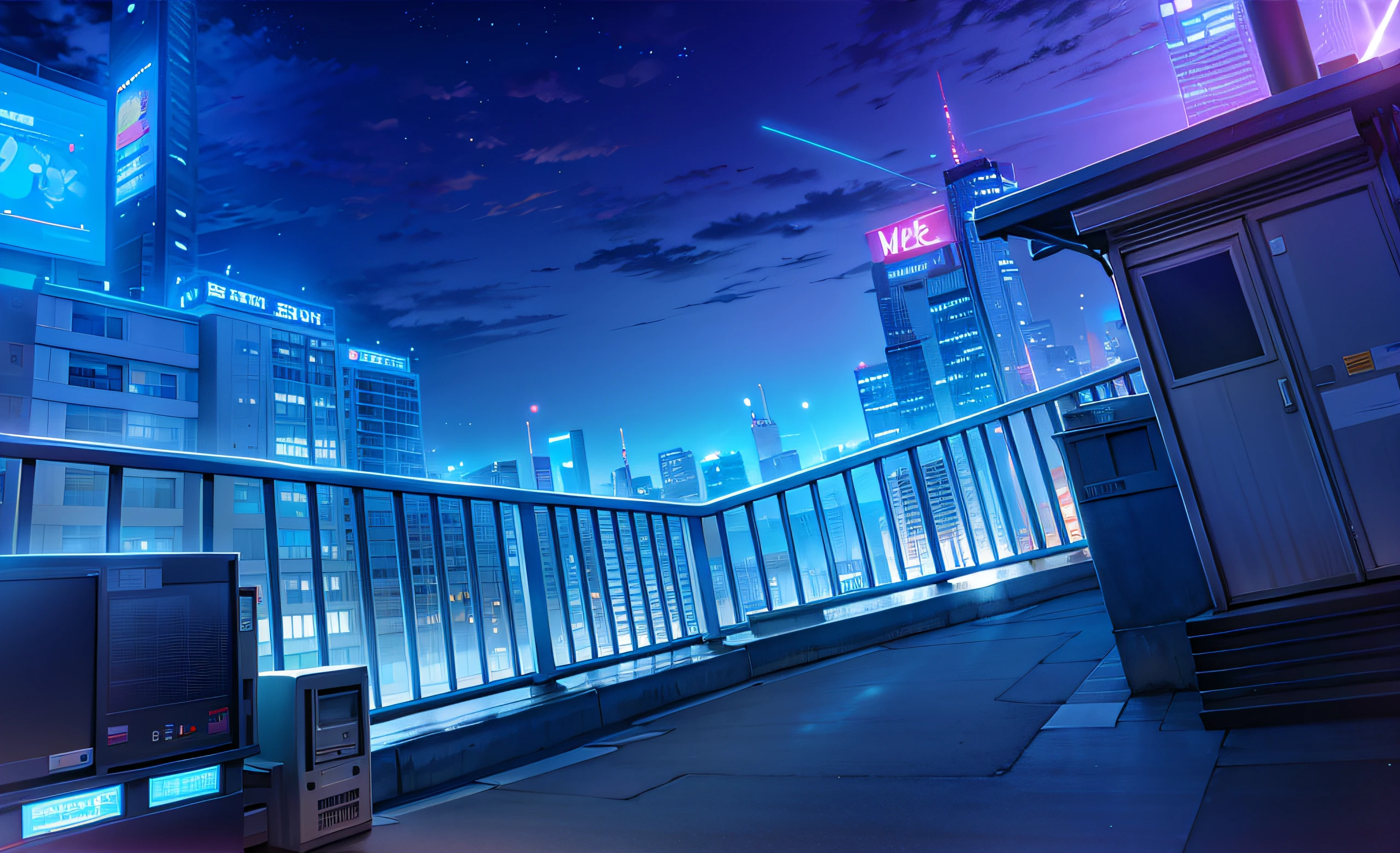 Anime scenes of city streets with TV and buildings, Anime background art, highschool background, anime backgrounds, anime movie backgrounds, background artwork, colorful anime movie background, anime style cityscape, Cool background, ufotable art style, random background scene, neo tokyo background, arte de fundo, calm evening. Digital illustration, Anime landscapes, Anime art wallpaper 8 K