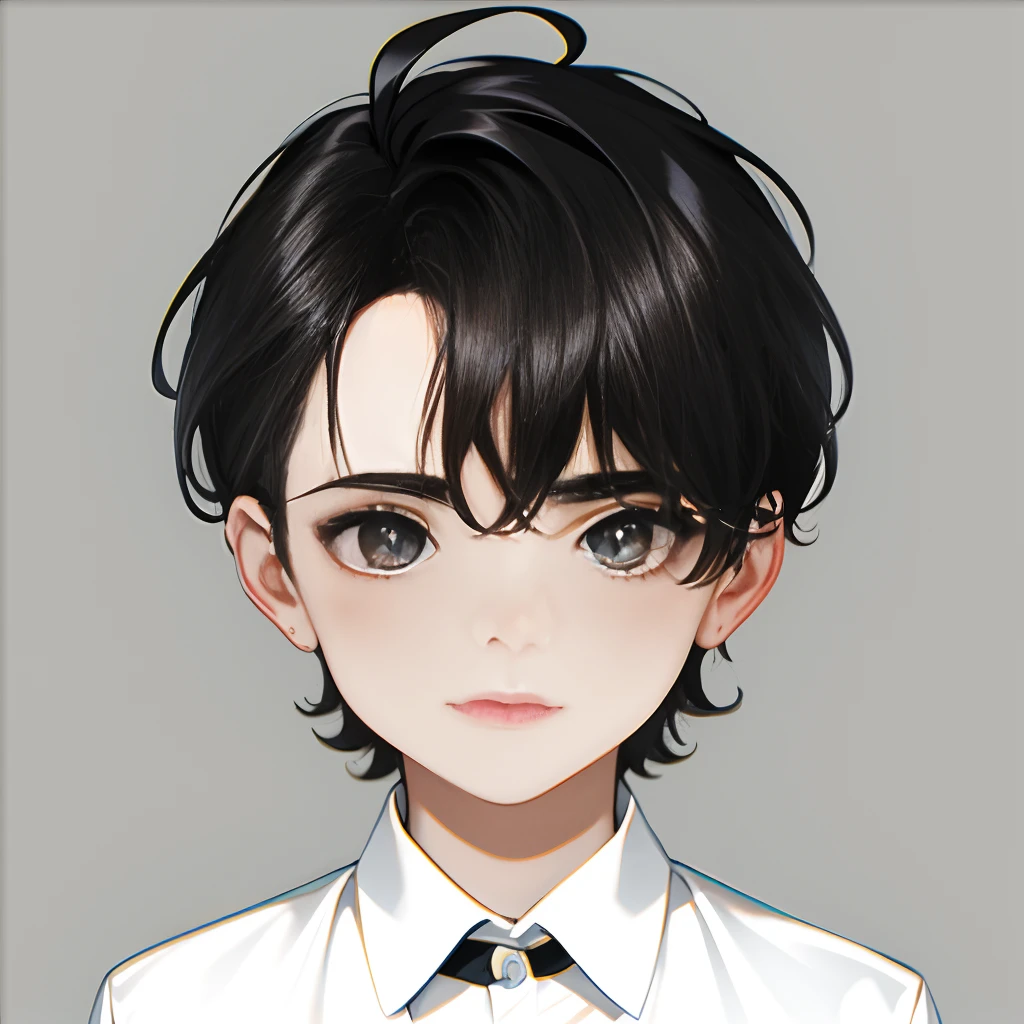 obra maestra, La mejor calidad, 8 year old child, masculino, cabello negro, cabello corto, Small, diminuto, sticker,minimal background,riendo de buena gana