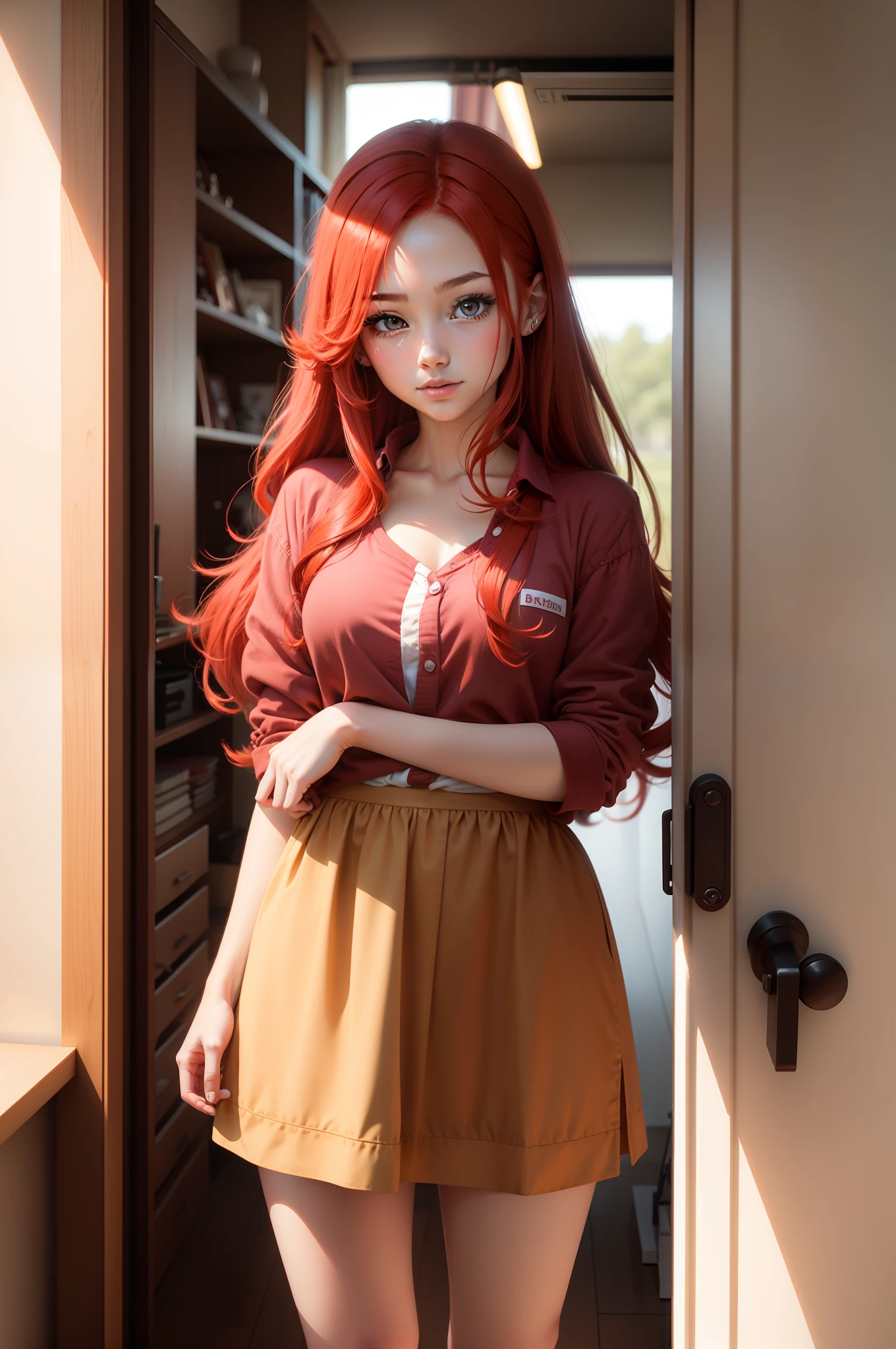 red hair cute girl