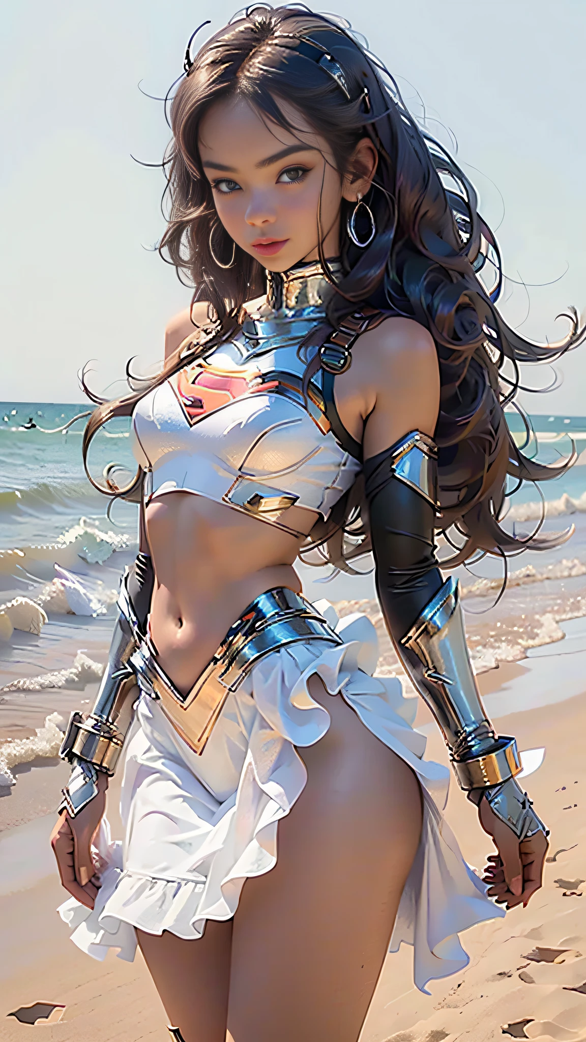 ((melhor qualidade, best resolution, Absurdo, obra-prima, ultra-detalhado, NSFW)) 1girl, Mulher australiana, bonita, cabelo longo, loira, chapeu cowboy, 23 anos, corpo ampulheta, Seios enormes, corpo definido , vestindo lingerie de renda:1.6 (( calcinha fio-dental e meia 7/8 cosplays de Supergirl)),Obra-prima NSFW, trabalho de CG digital altamente criativo, Uma bela e orgulhosa deusa do vazio humano, Supermodelo, Gorgeous clothes in gold patterns, Full-body white transparent bikini standing under the wild empty night stars, disappearing transparent pants, full body standing, alto, pernas delgadas, detalhes faciais extremamente altos, detalhes detalhados da parte do corpo, detalhes da raiz da perna, reasonable hand handling, Papel de parede 8k Linda Super modeloo preta de 20 anos no desfile da Victoria's Secret, 1 pessoa, sorridente, best quality, master part, Tipo de corpo esguio, Rosto detalhado, Brilho da pele, salto alto, Asas de Anjo, Botas de joelho ou mais, Diamante Bom, s corpo inteiro, The last pose of the model, "Marble statue of a young girl with a long dress (1.4 ), usando spats de lingerie transparentes (1.3), Corar (1.0), and a contemptuous expression, com um rosto detalhado."