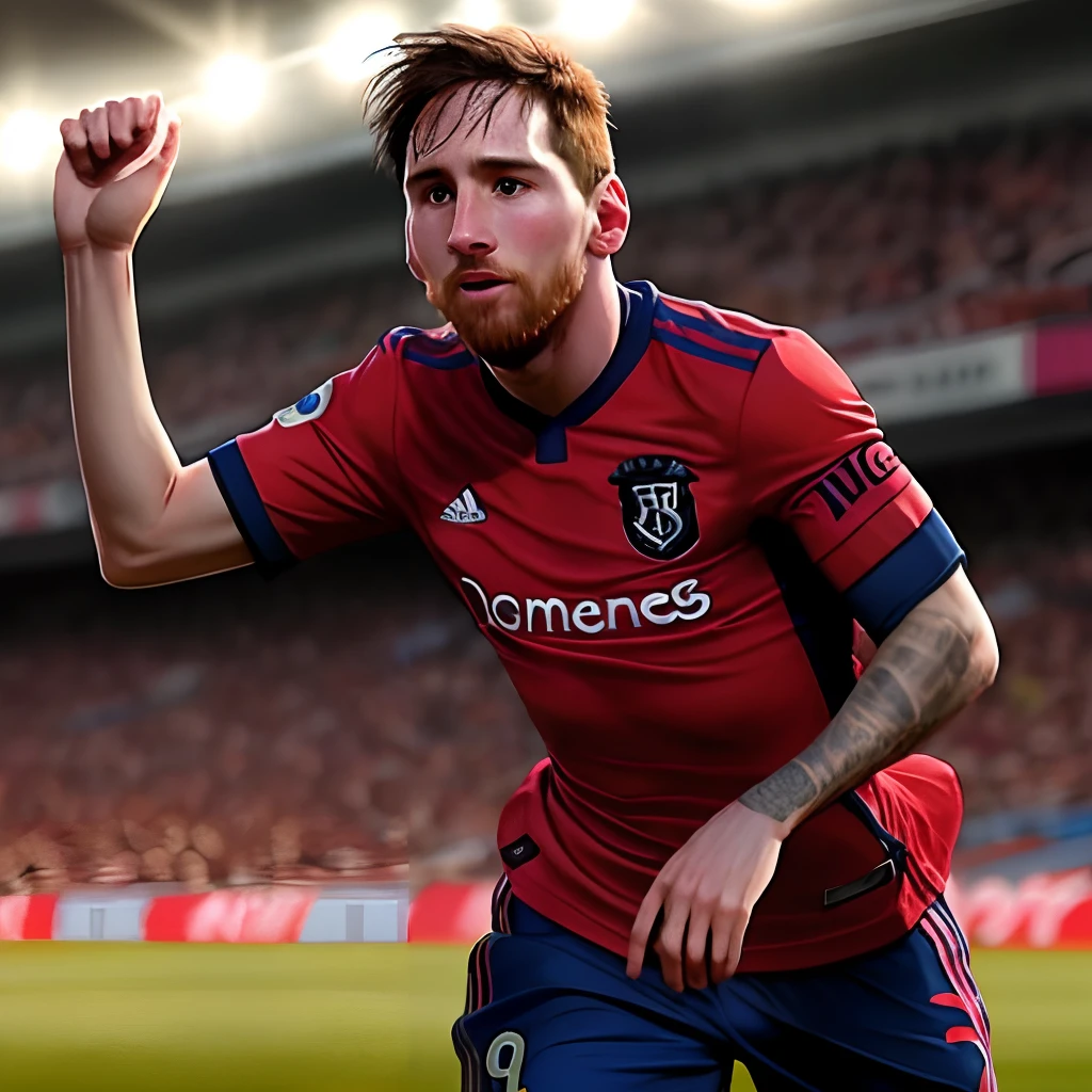 Messi com o uniforme do flamengo