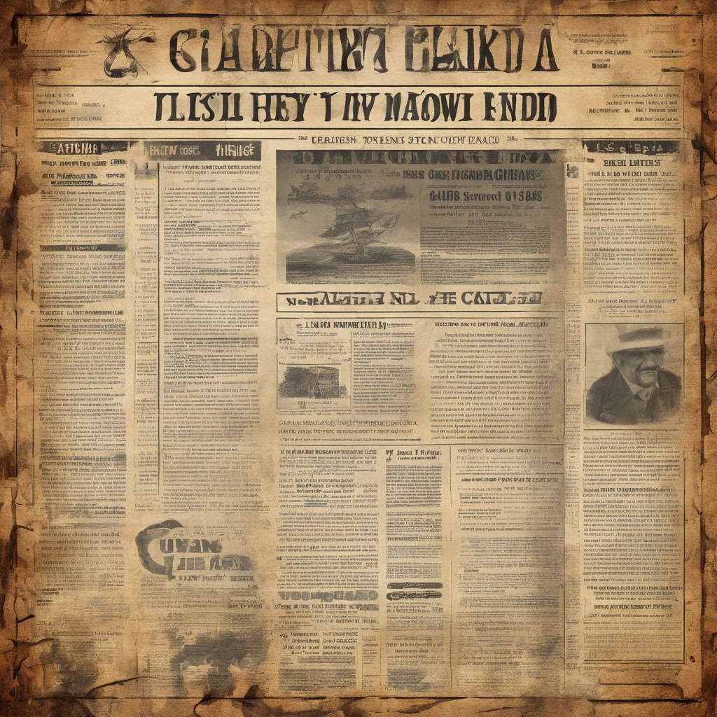 Newspaper paper grunge vintage old aged texture background