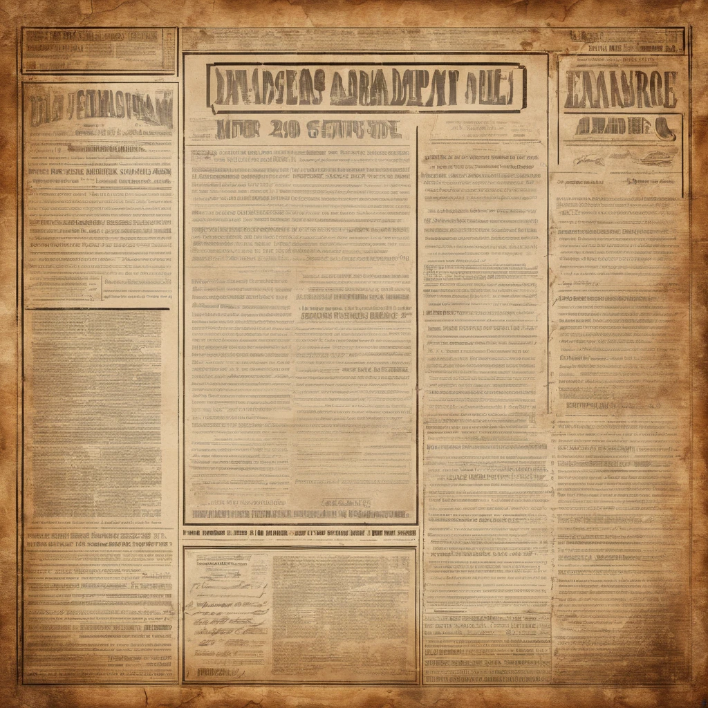 A Blank Newspaper paper grunge vintage old aged texture background