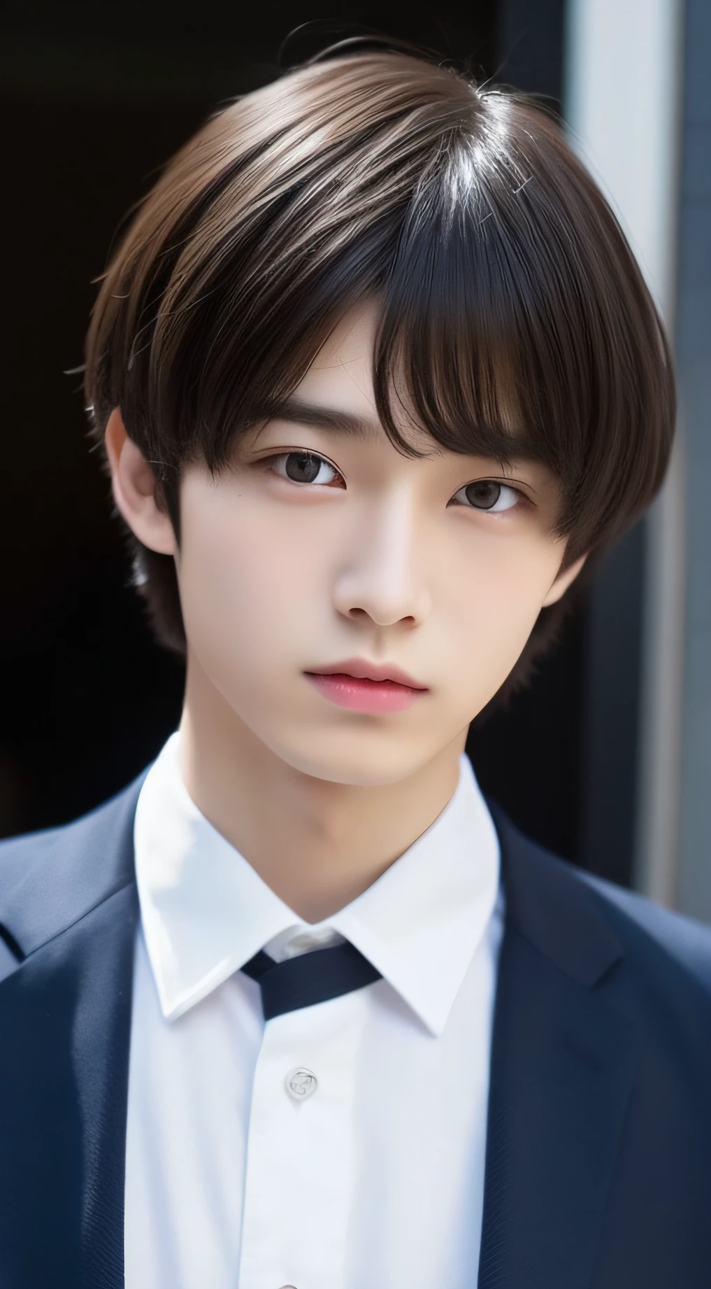 1 boy、student clothes、High school students、Japan Boys、A sexy、short-haired、A dark-haired、perm、Fashionable、No lipstick、full bodyesbian、a cool、An ultra-high picture quality、Take your eyes off a little