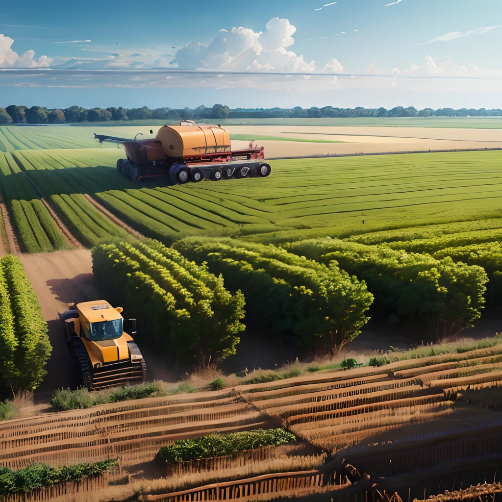 Farmer harvest great view