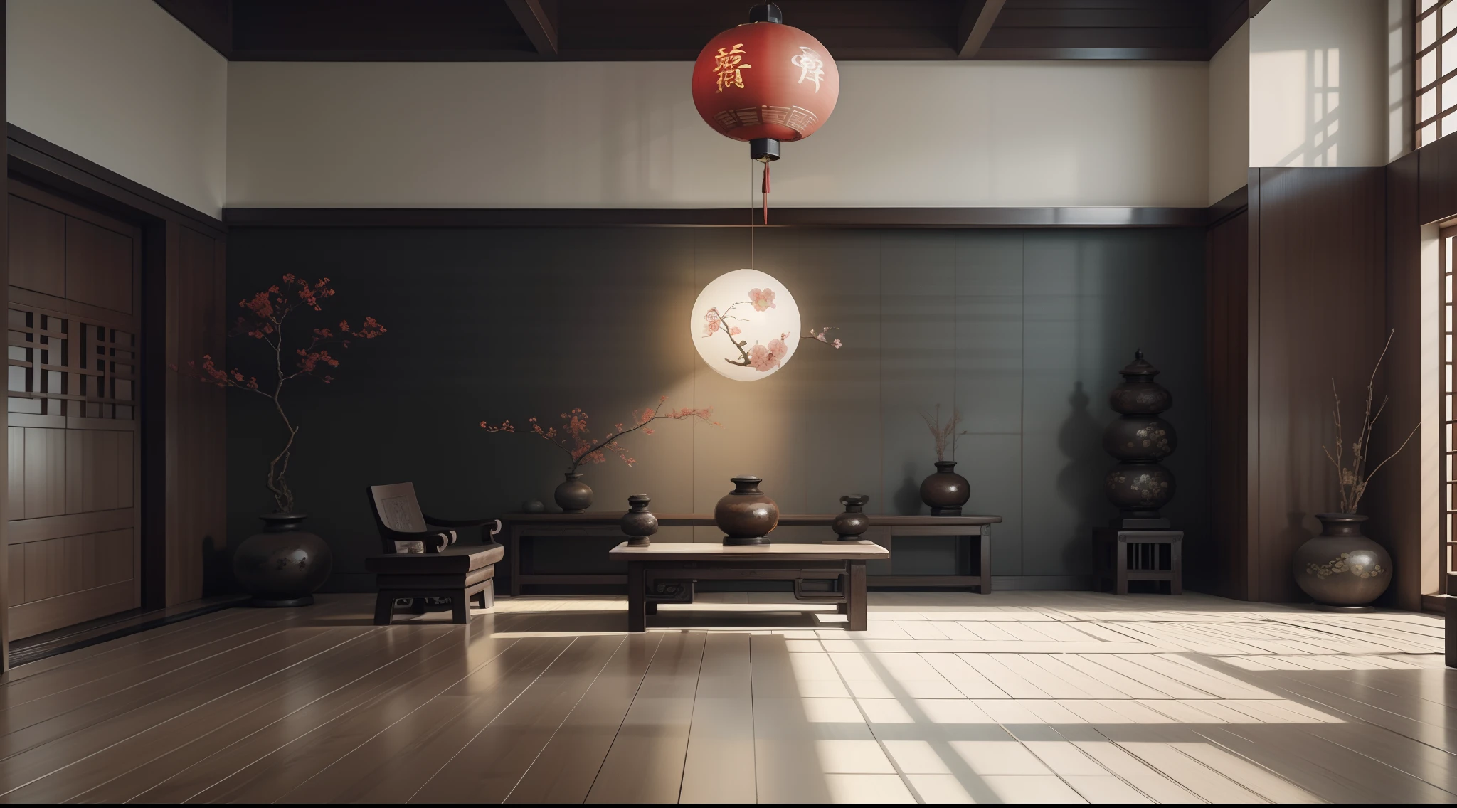 Masterpiece, offcial art, 8K wallpaper, ,Chinese Mid-Autumn Festival,Chinese style buildings,Bright interior light