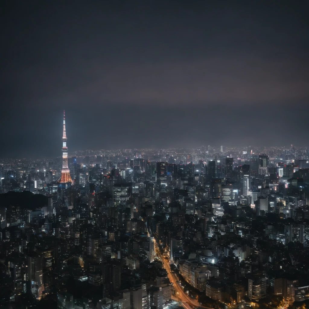 images of the city of Tokyo at night