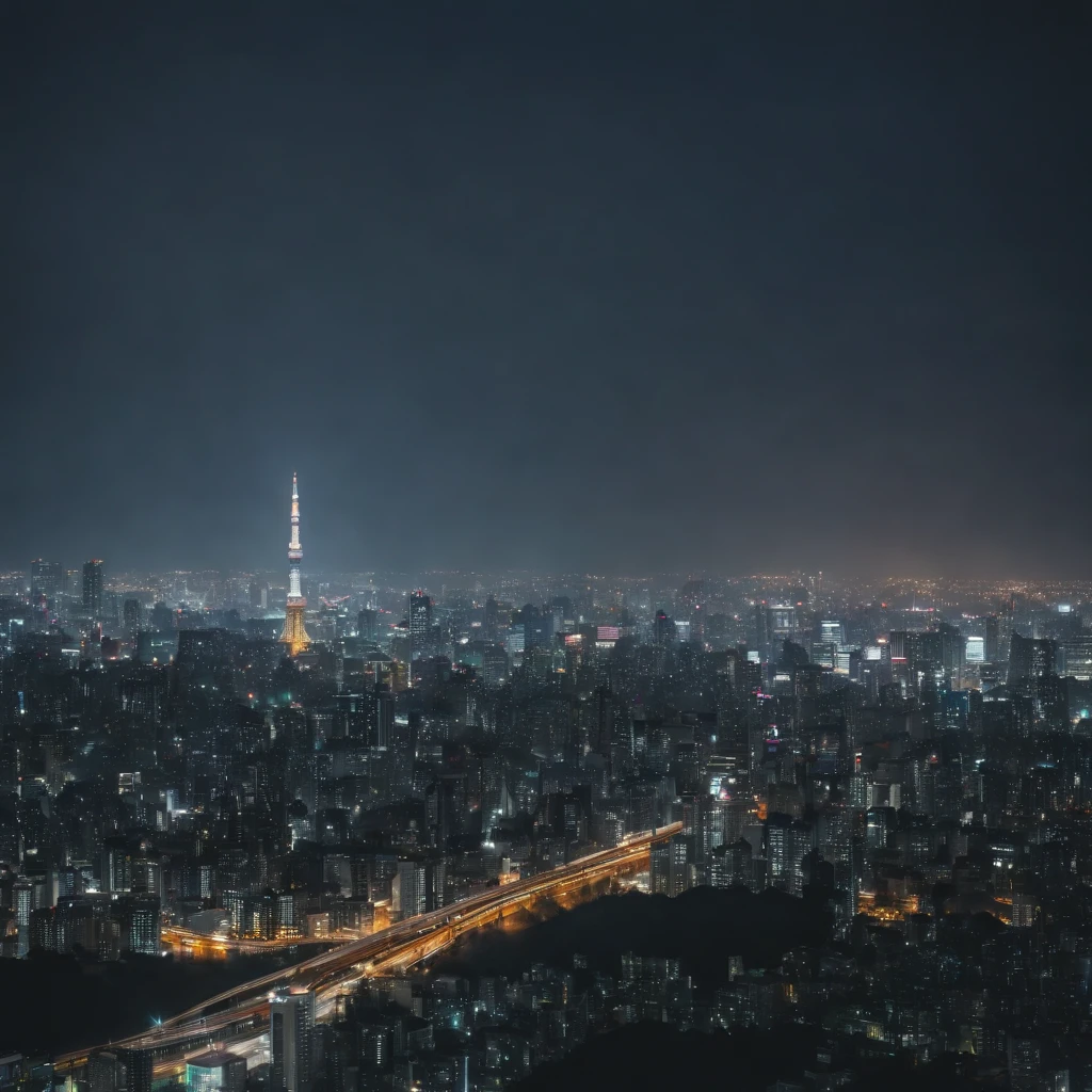 images of the city of Tokyo at night
