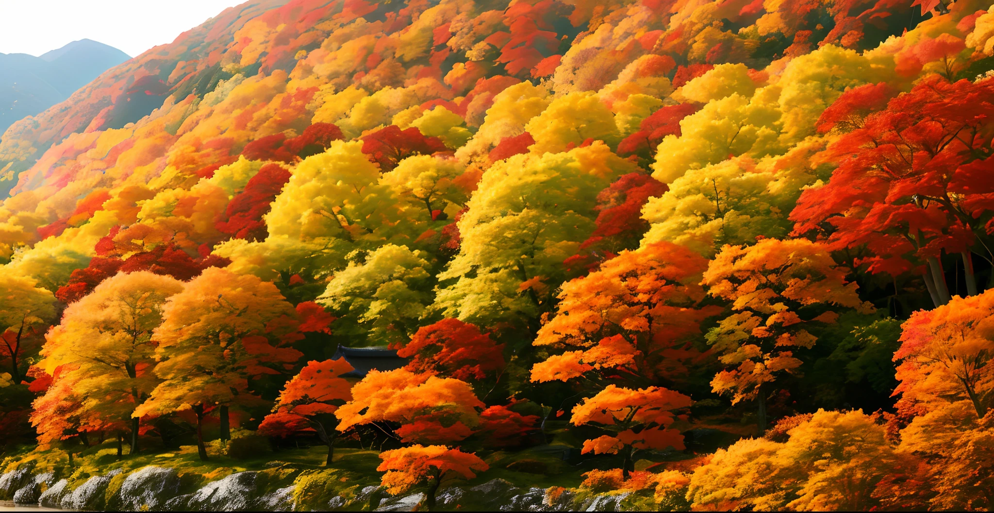 autumnal、momiji、Fantastical、landscapes