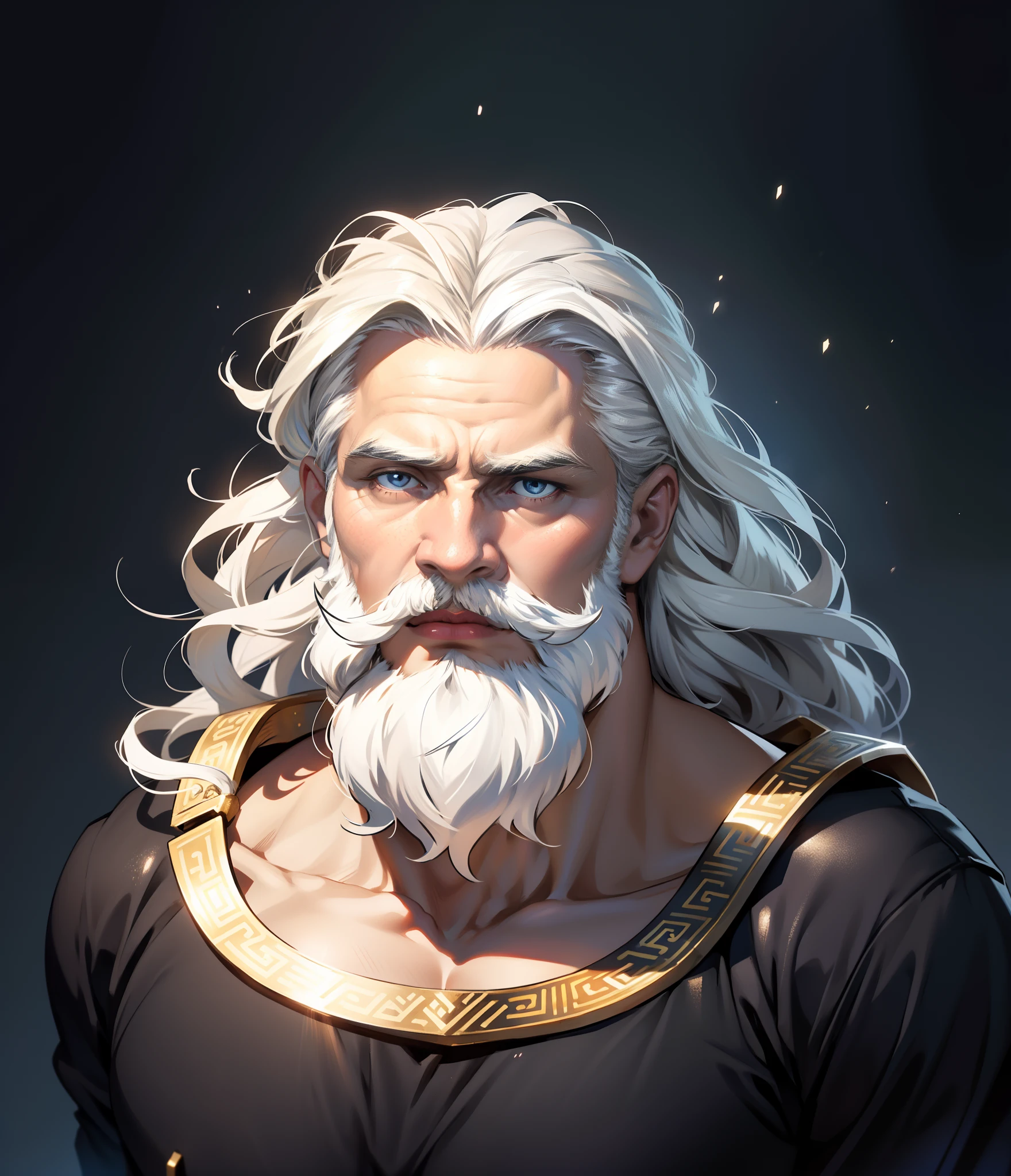 greek myth，Zeus，whaite hair，white mustache，White eyebrows，divino，Great，Kamimei