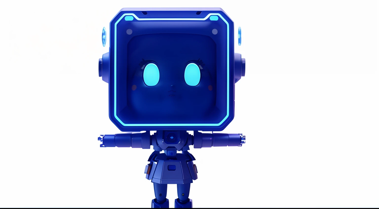 A machine,glowing light eyes,Close-up of the face,Have a thumb, cute 3 d render, render of a cute 3d anime girl, highly detailed character, Cute detailed digital art, cute character, 3 d render stylized, soft 3d render, Cute! C4D, Stylized anime, Rendered in redshift