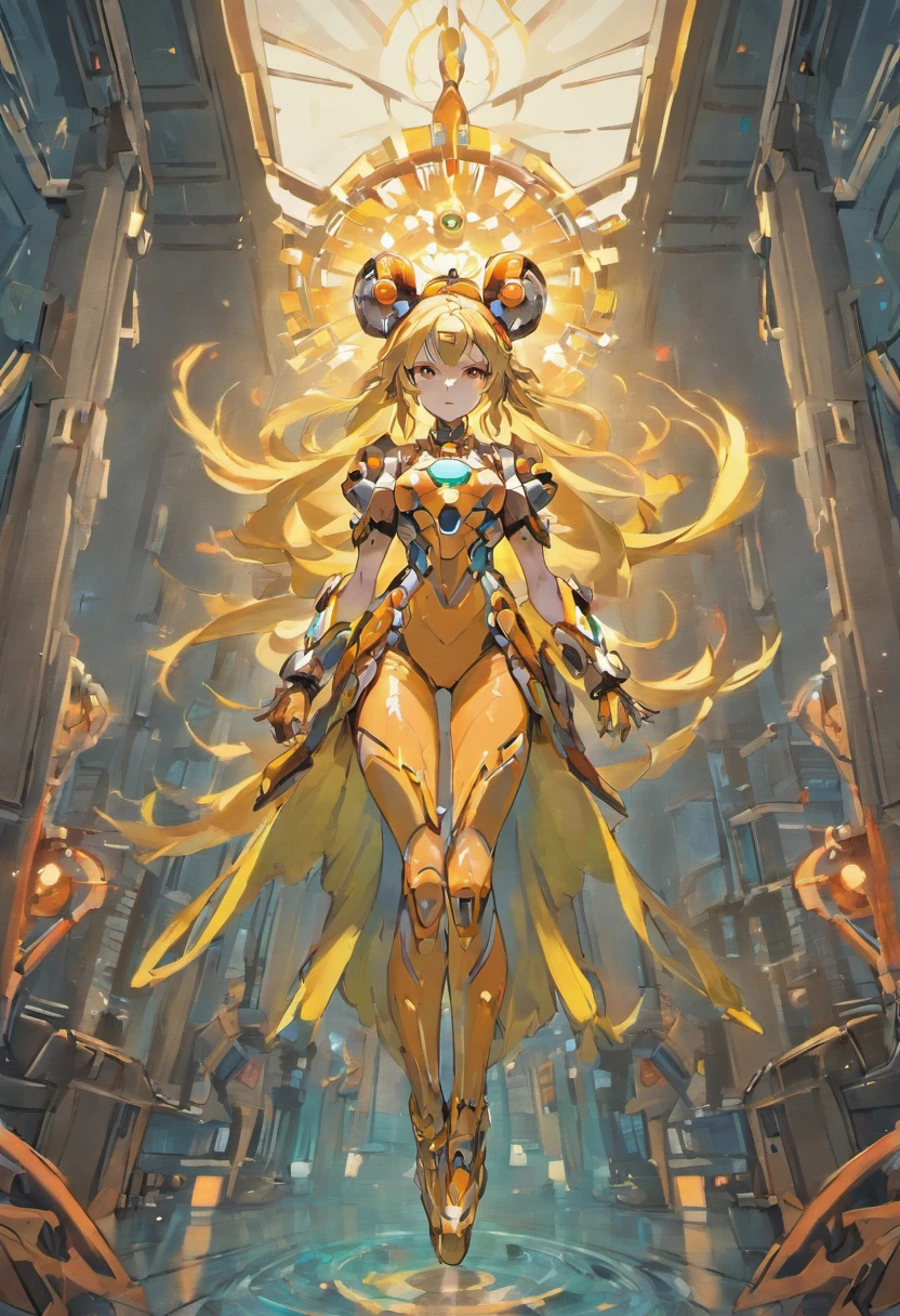 Full body concept characters Post-apocalyptic warframe mecha Tebash Albino woman Greg Rutkovsky and Norman Rockwell and Alphonse Mucha Octan render masterpiece, trending on artstationh, behans, CGSesociety, Extremely detailed, Amazing, Beautiful, Rainbow colors, High definition, World renowned, PS5