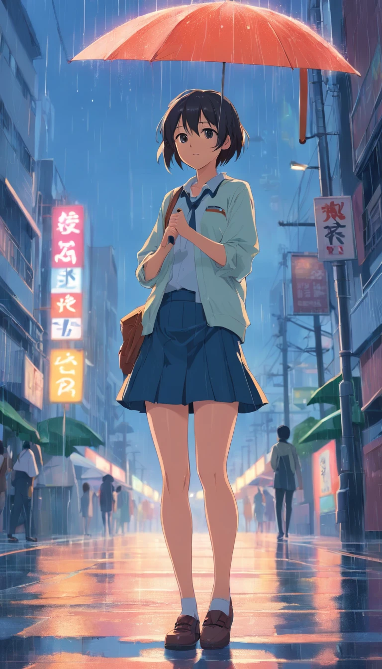 Rainy days,Kizi,Umbrellas,short skirt,The shirt