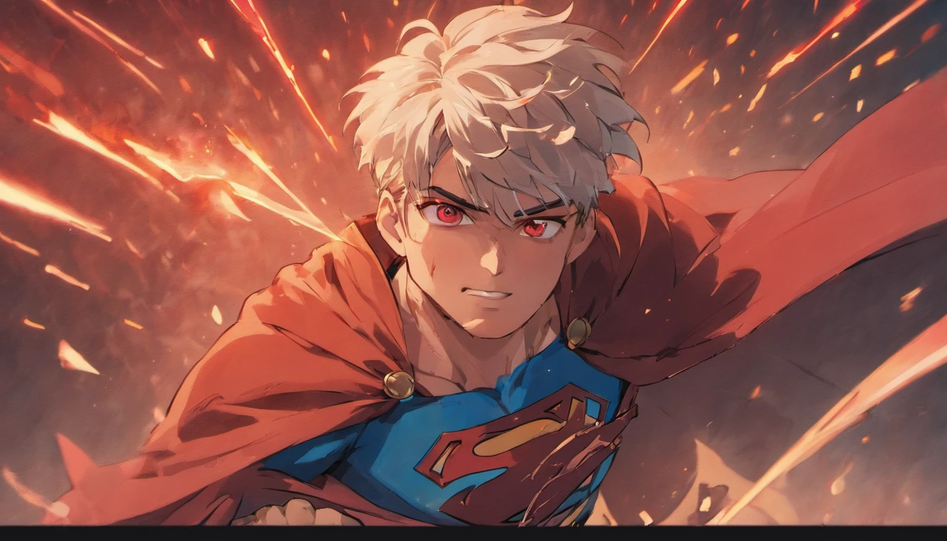 "Superman Viking com rosto do giurosa, Sorriso esquerdo, blood tears, sombrio, qualidade excepcional, multiple facial scars, superman que ri, armadura viking das trevas, Gothic style, vitamin c ."
