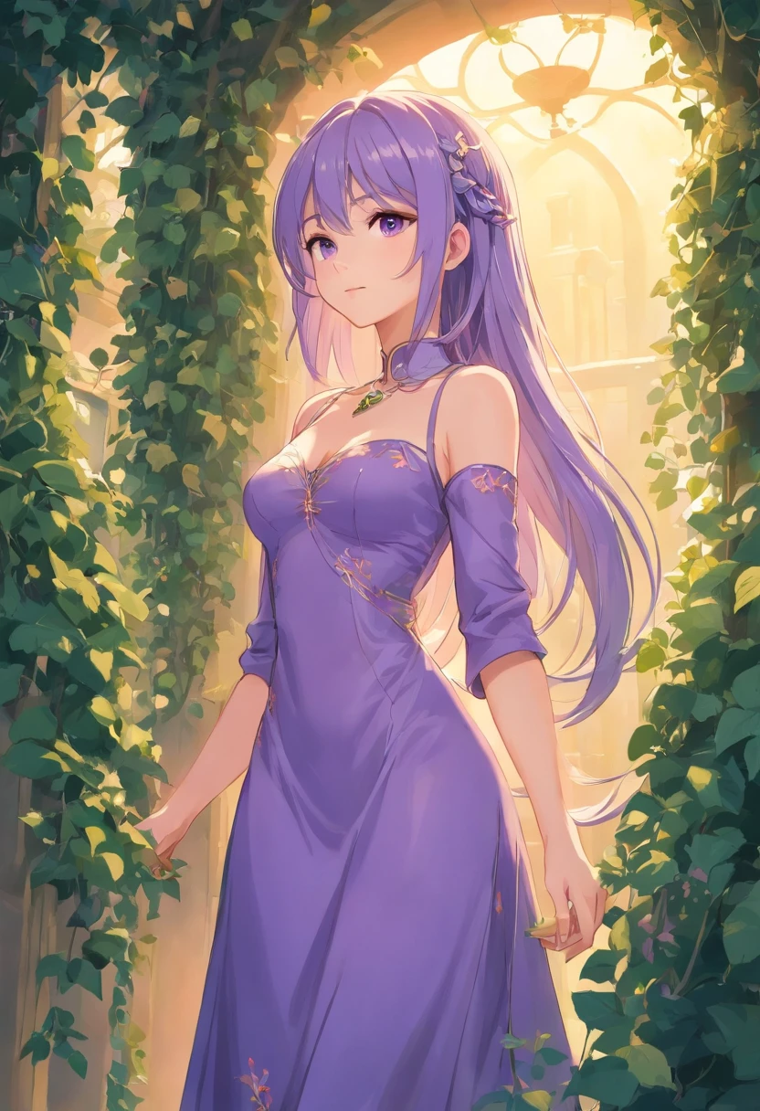 ((tmasterpiece:1.4,best qualtiy))+,(Hyper-detailing)+,(Ultra-detailed eyes)+,
(cute1girl),25 age old,(Violet eyes:1.15),Silvery hair,Very long hair,(wariza:1.2),paleskin,Keep your mouth shut,grieves,
(She wore a dress made of tangled vines:1.5),(Oversized bust:1.2),(vine dress:1.4),(Dress made of vine:1.2),(Surrounded by vines:1.4),
(be desperate:1.3),gotik,scantily clad,Large breasts,long leges,Clothes are not covered
(Dark yellow vines:1.3),leafs,(Vine tree:1.1),
(Dawn light:1.2),violet colors,
(Heavy black and white:1.16),(depth of fields:1.4),