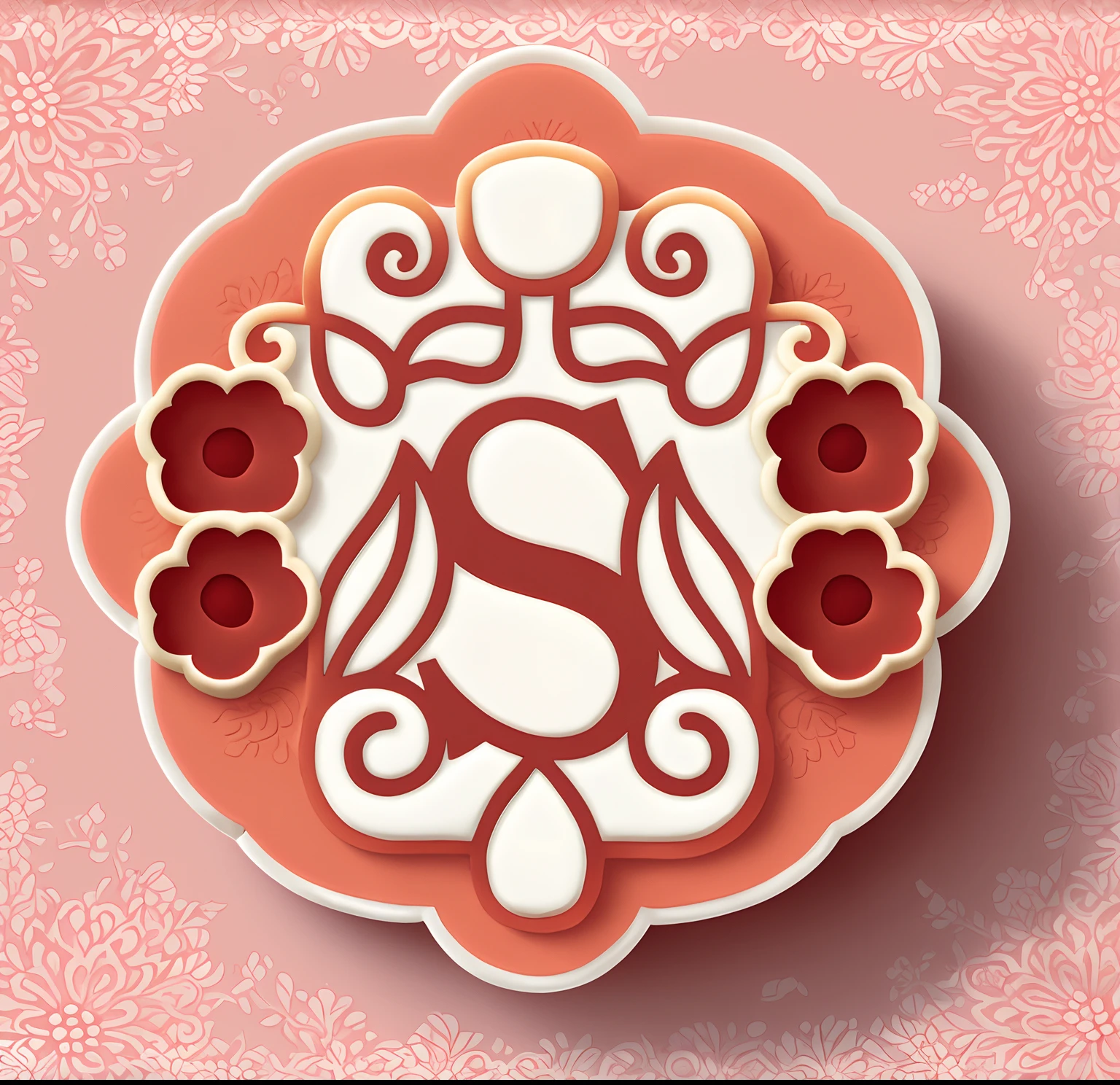 Moon cake，The pattern uses this flower pattern，Snow mooncakes，White，delicacy
