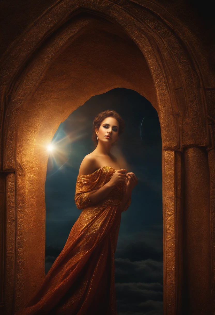 Anjo celestial, olhos claros brilhantes, humano, asas imponentes, poderoso, cores muito brilhantes, light particles, com luz brilhante, Mshiff, Arte do papel de parede, Papel de parede UHD