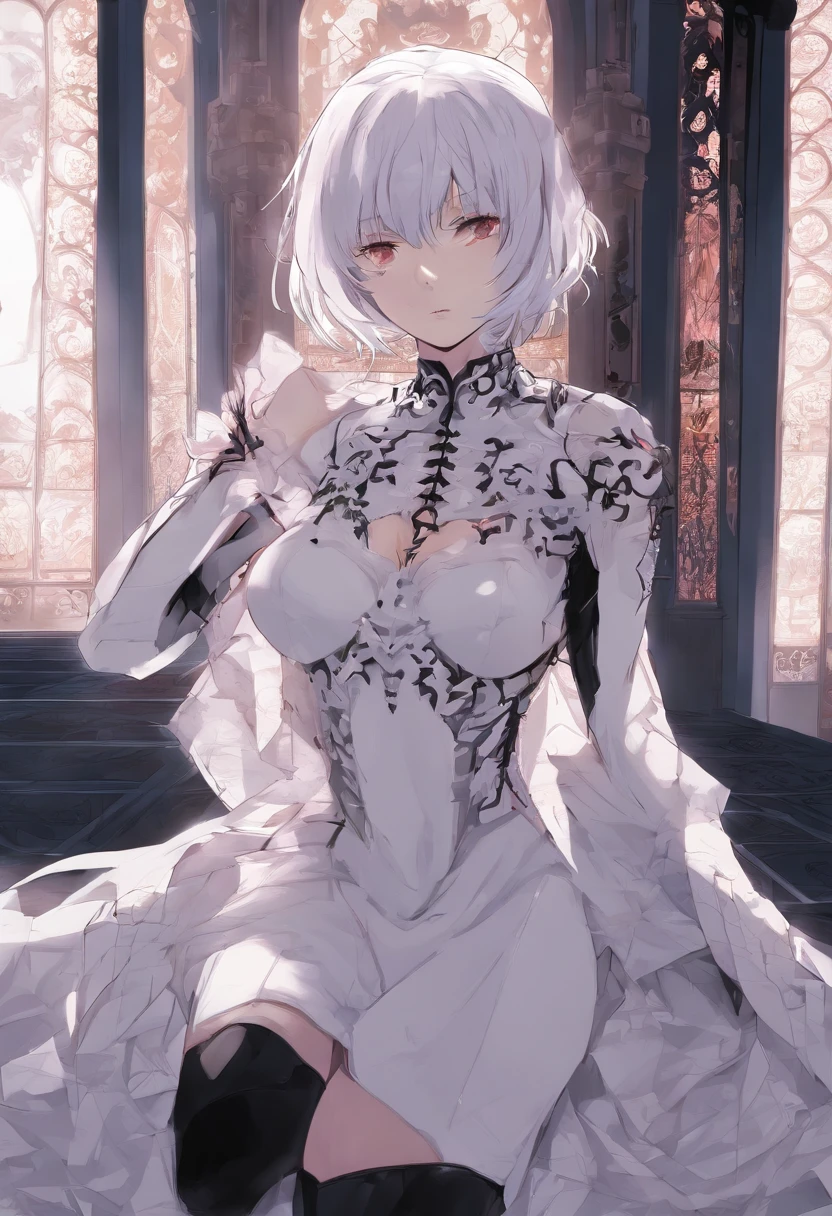 rei ayanami, big ass, sweaty, pink nippples, big boobs, sex