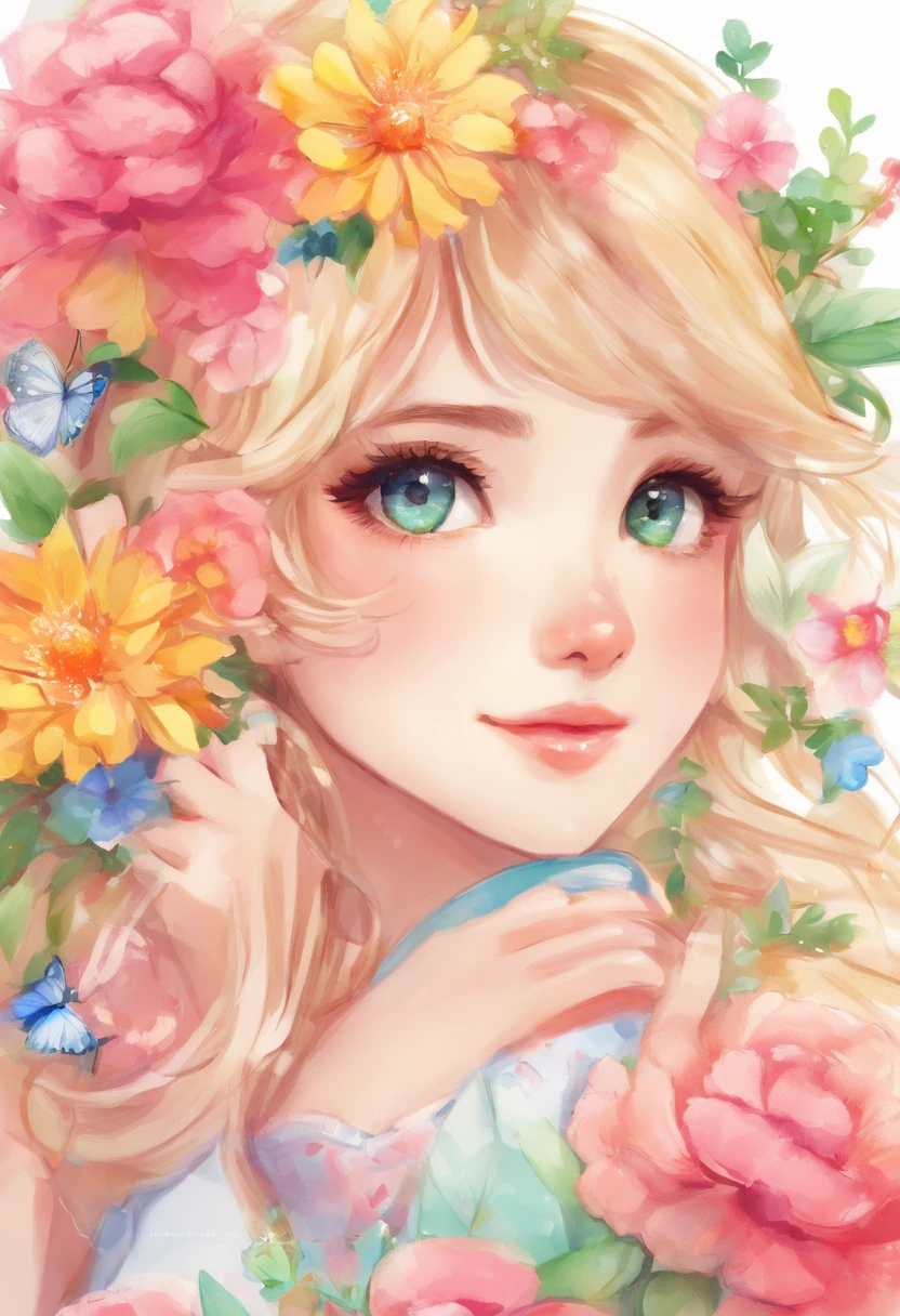 Beautiful florist,aquarelle