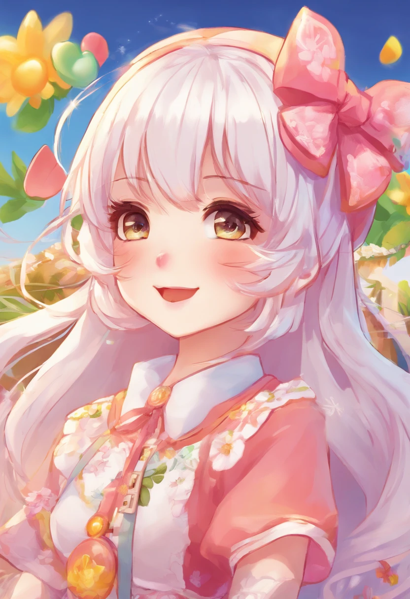 1 girl with long white hair using domain expansion
